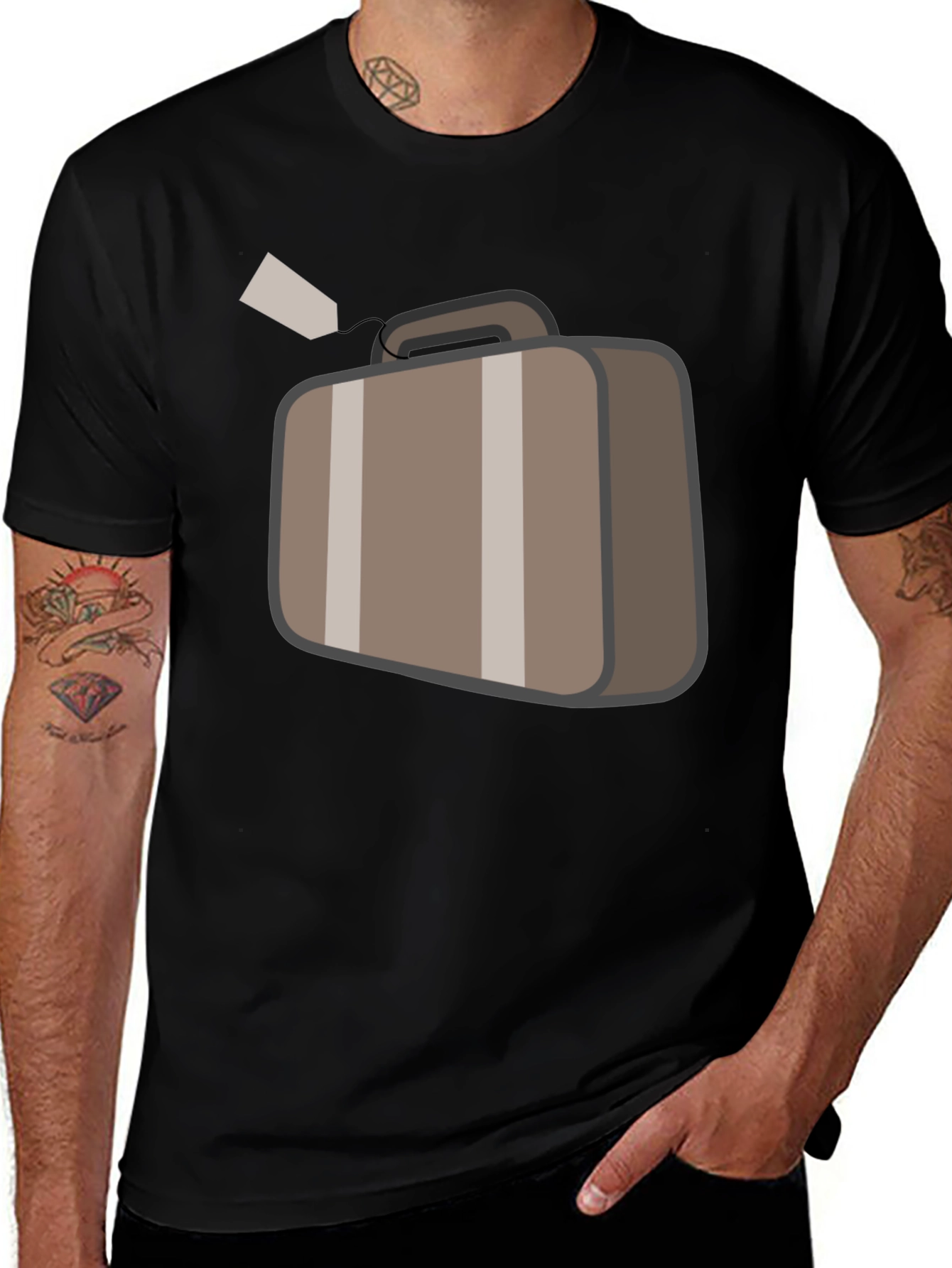 Travel Ready Graphic Tee - Suitcase Design