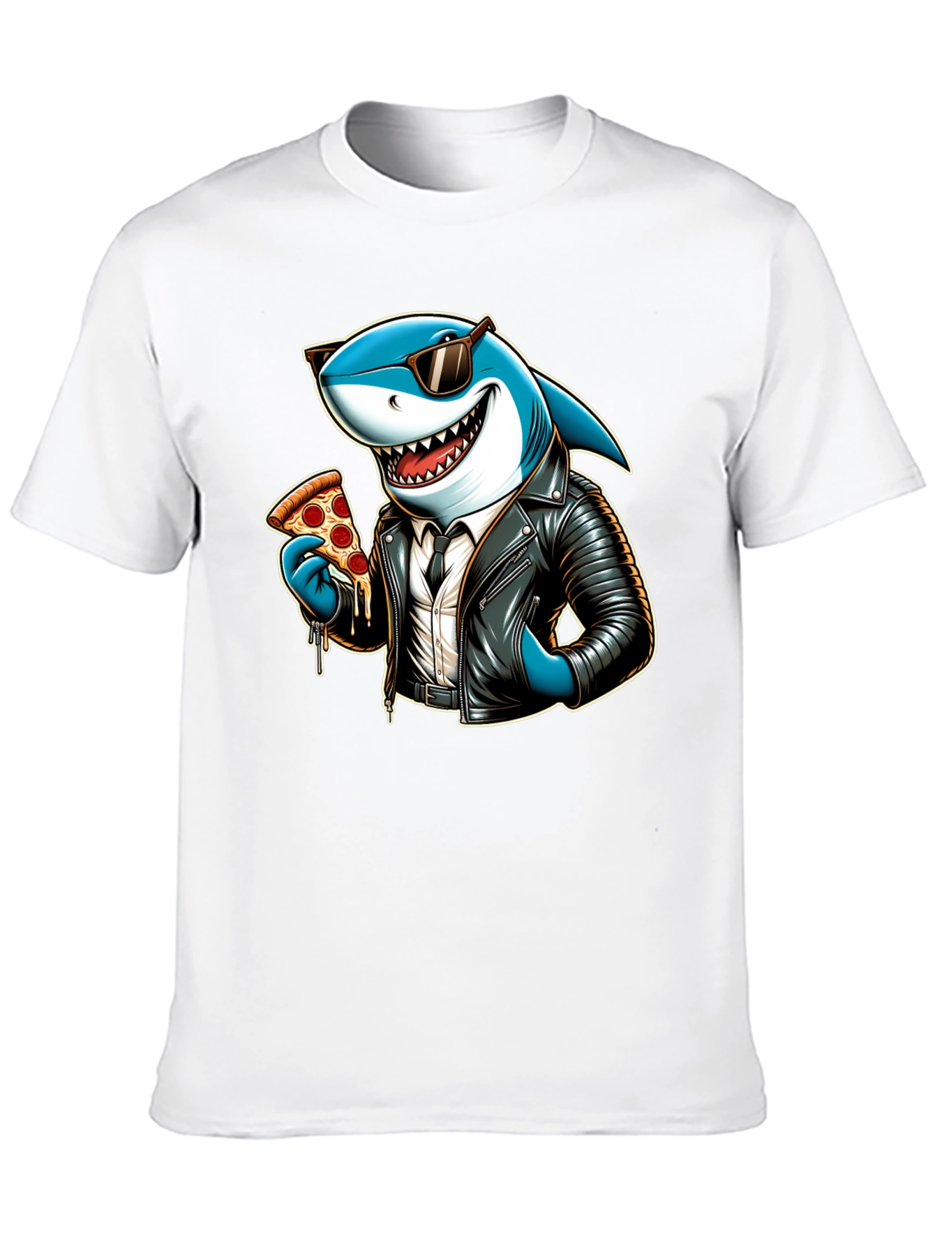 Cool Shark Pizza Graphic Tee