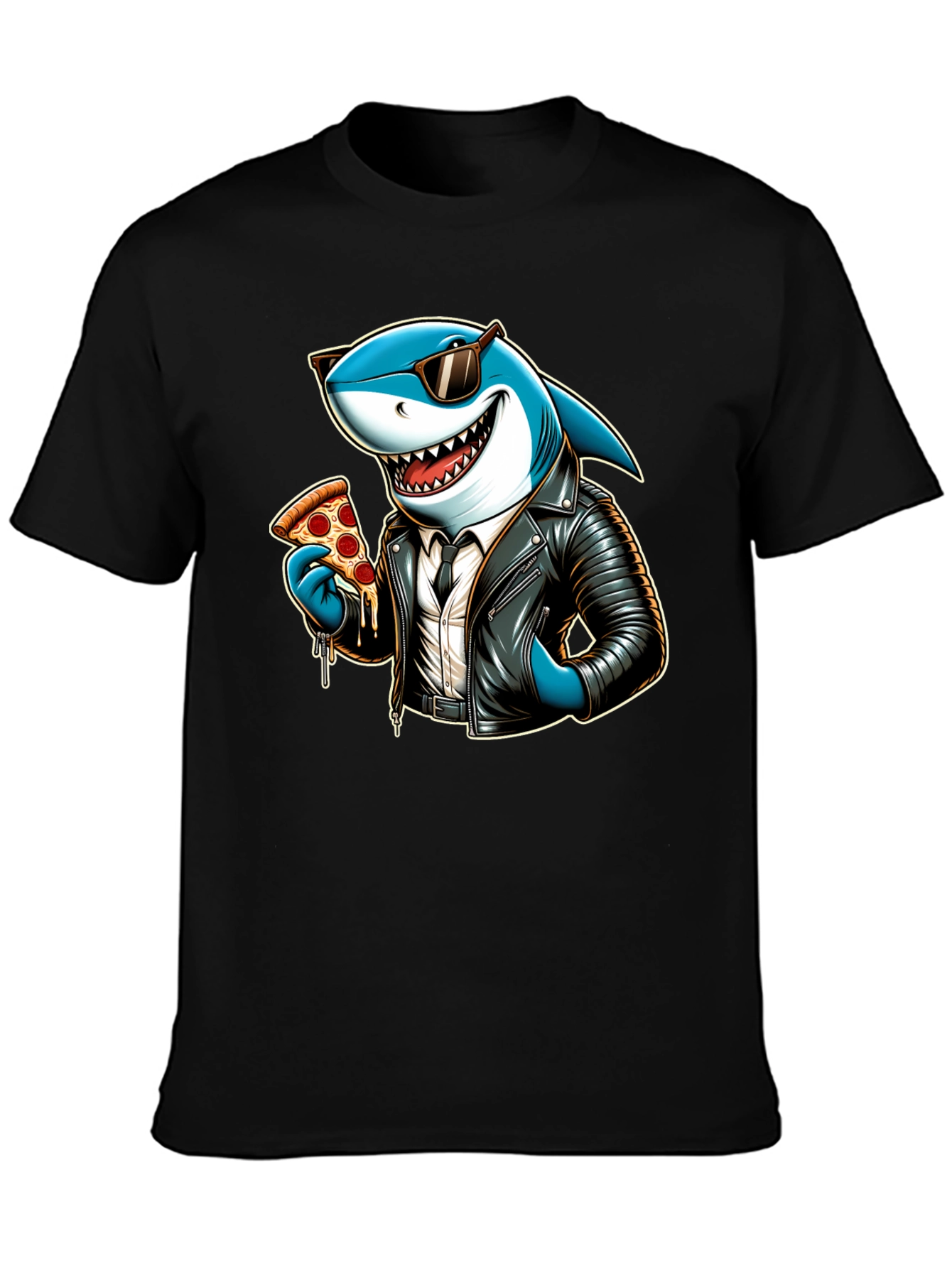 Cool Shark Pizza Graphic Tee