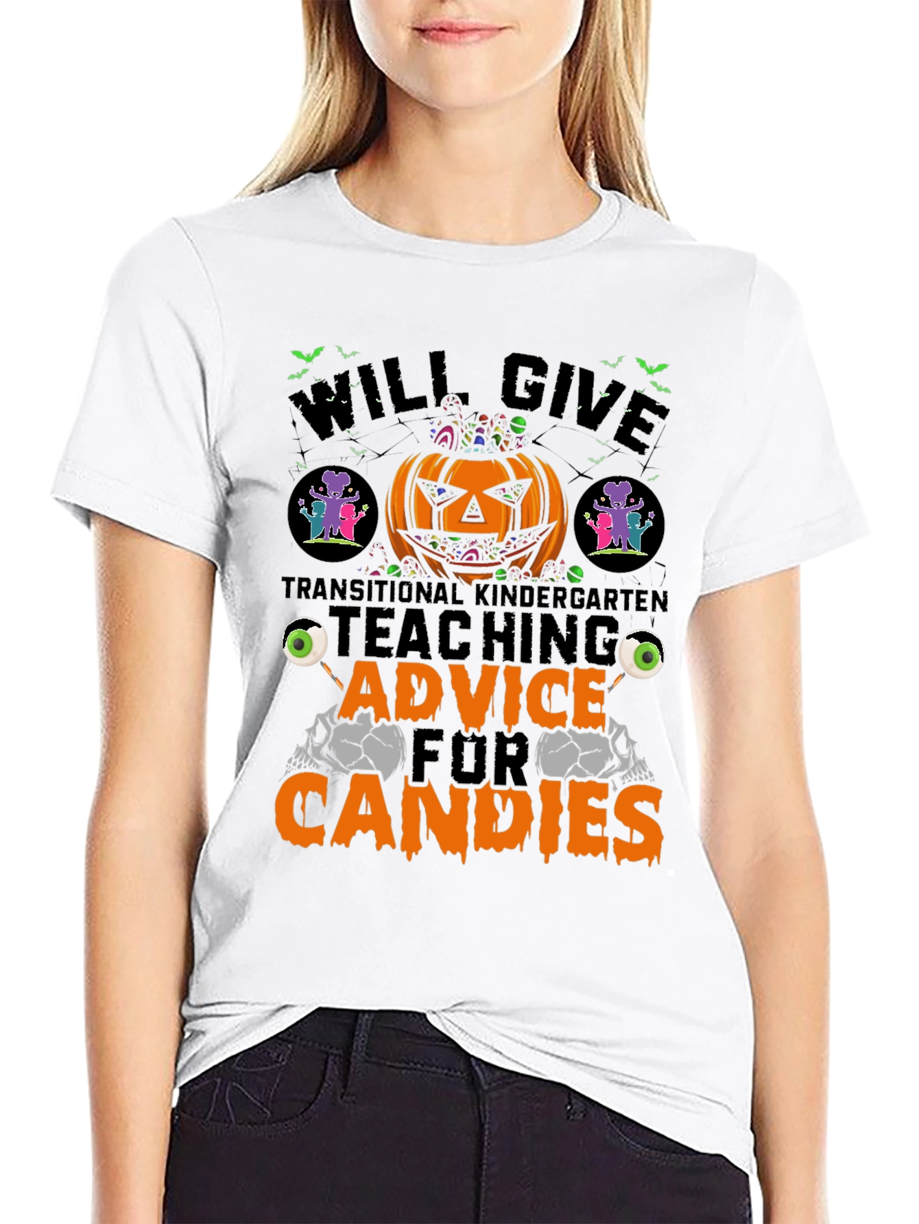 Halloween Teacher T-Shirt: Teaching Advice for Candies