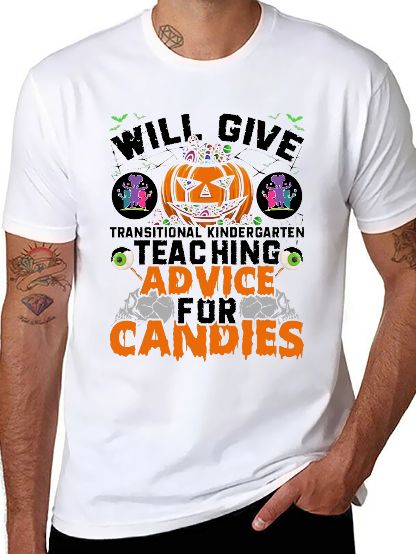 Halloween Teacher T-Shirt: Teaching Advice for Candies