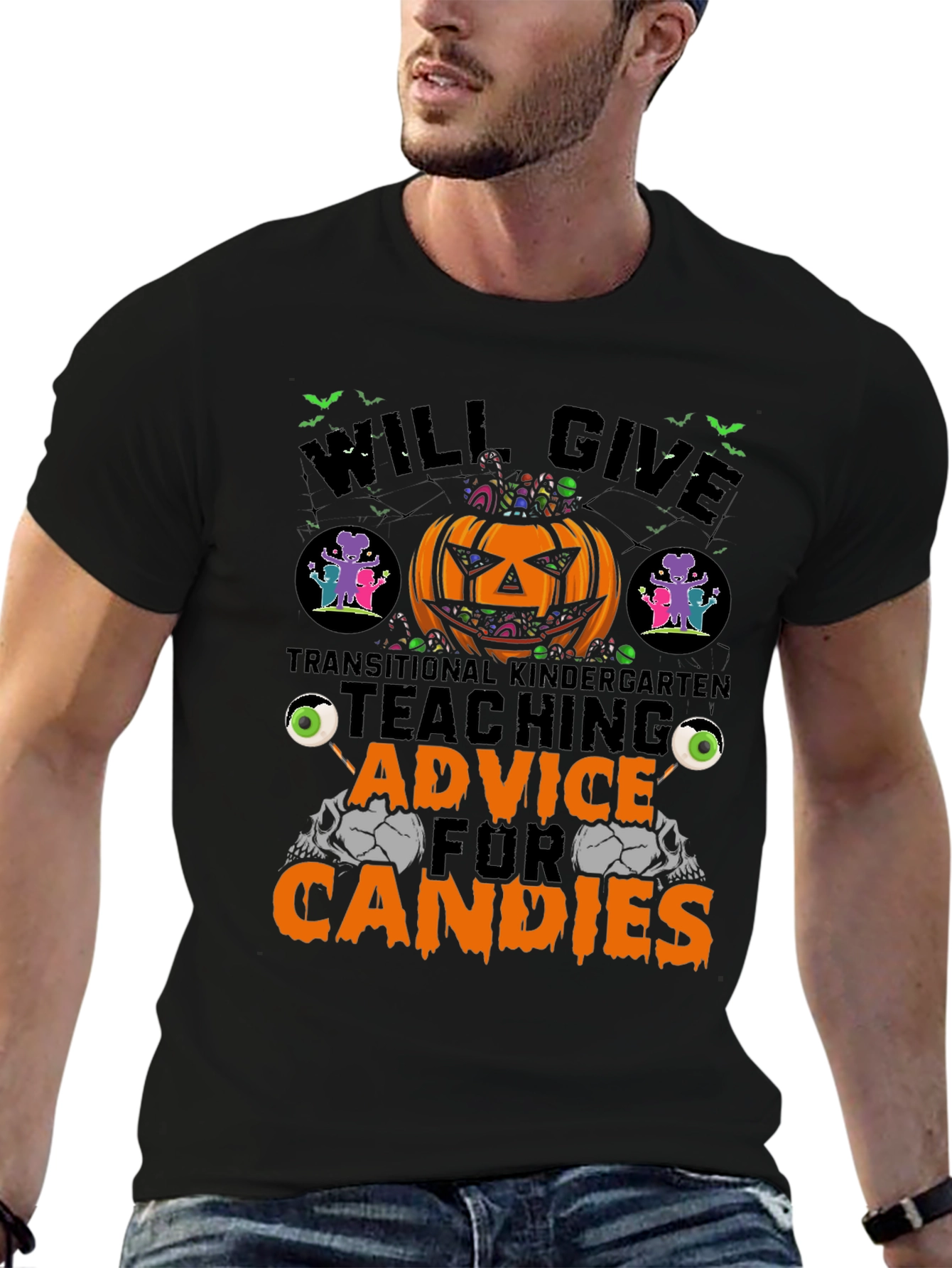 Halloween Teacher T-Shirt: Teaching Advice for Candies