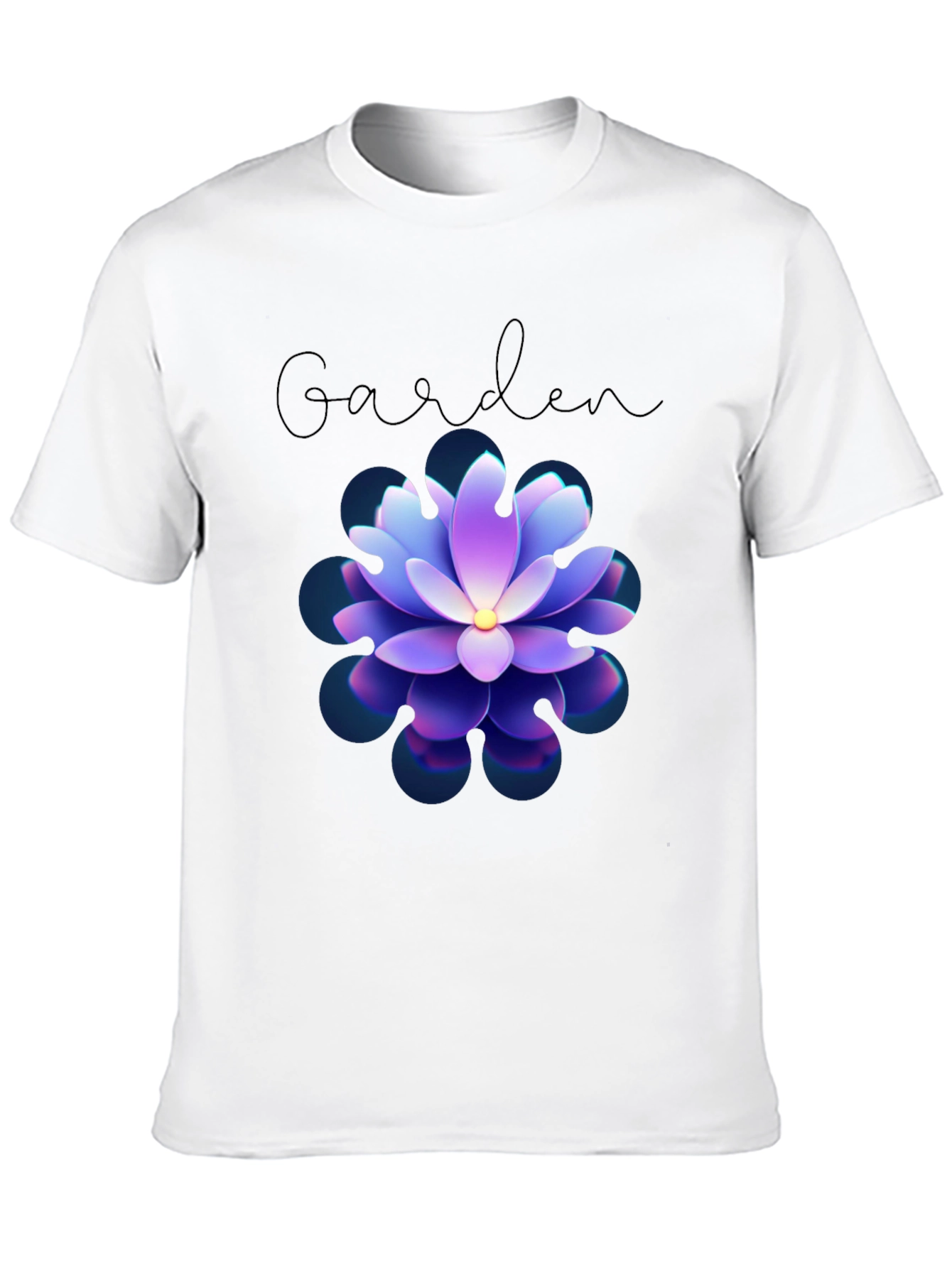 Garden Floral T-Shirt - Stylish Mens Black Tee