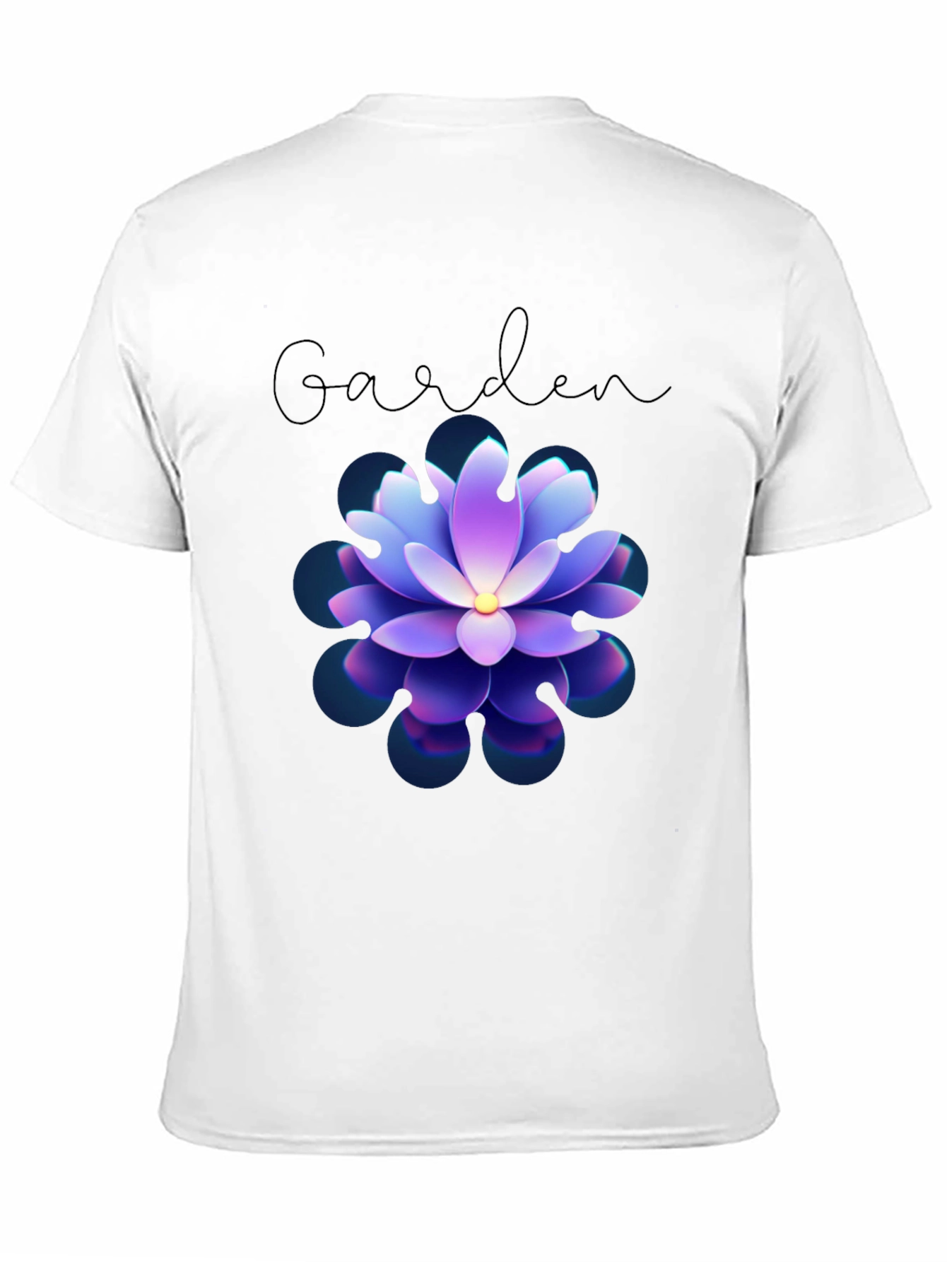 Garden Floral T-Shirt - Stylish Mens Black Tee