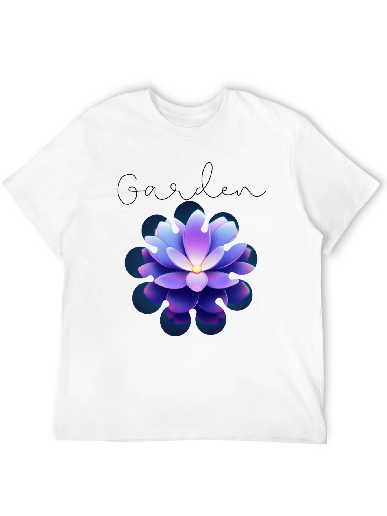 Garden Floral T-Shirt - Stylish Mens Black Tee
