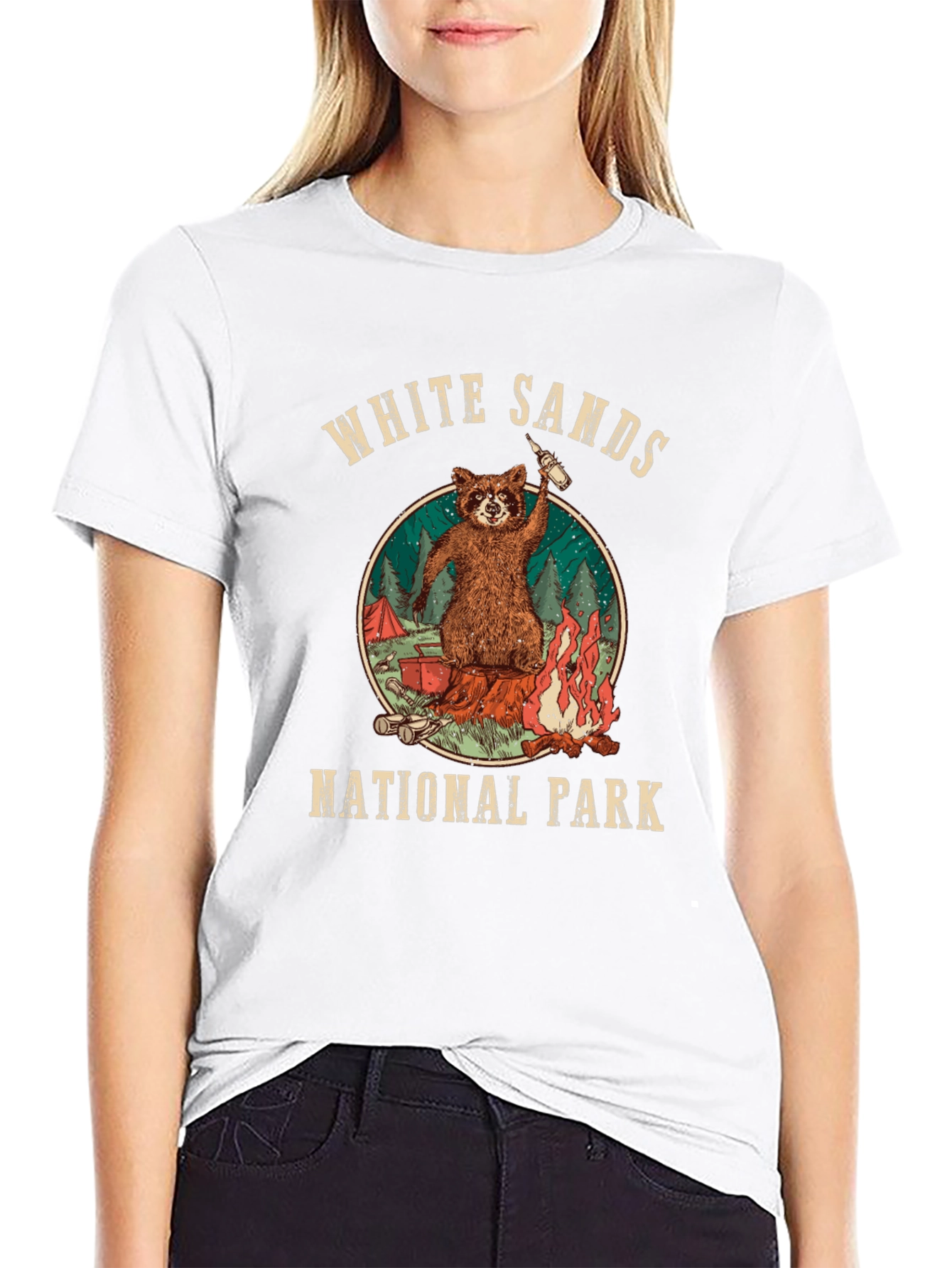 White Sands National Park Raccoon T-Shirt