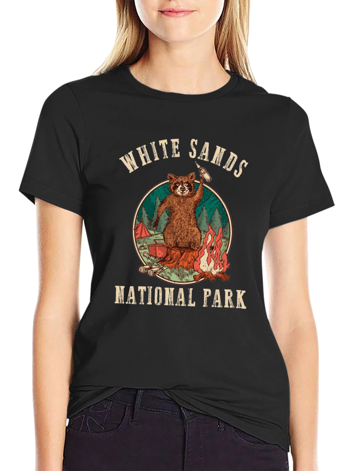 White Sands National Park Raccoon T-Shirt
