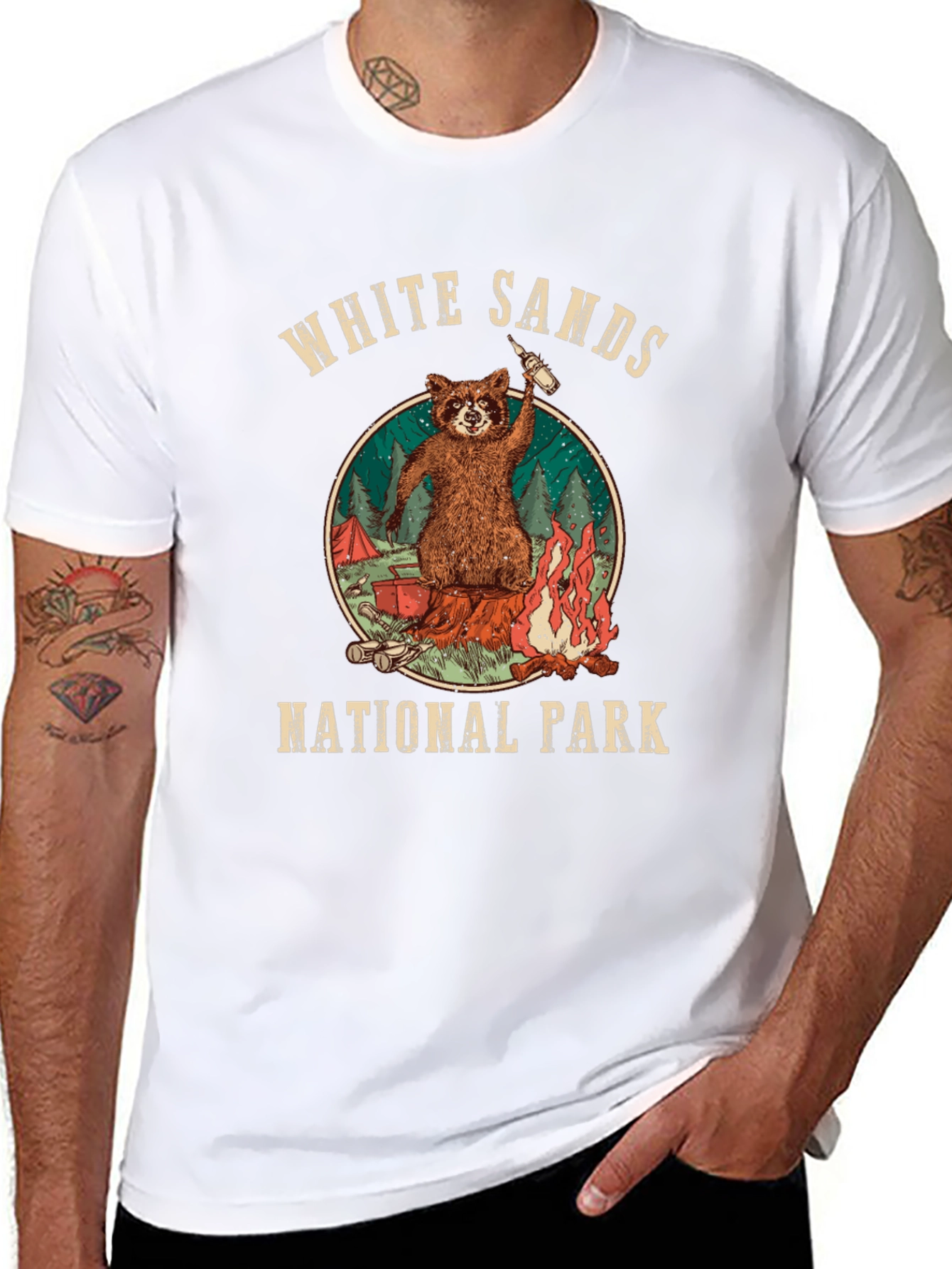 White Sands National Park Raccoon T-Shirt
