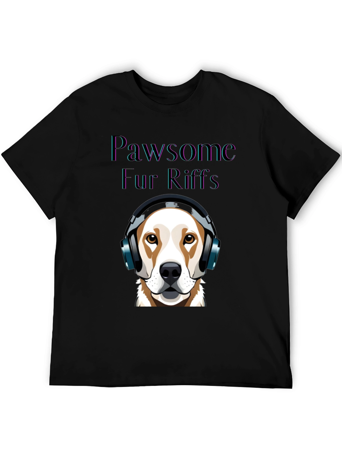 Pawsome Fur Riffs T-Shirt: Dog Lovers Music Tee