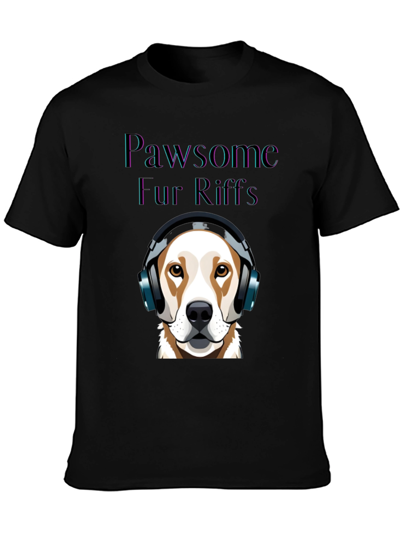 Pawsome Fur Riffs T-Shirt: Dog Lovers Music Tee