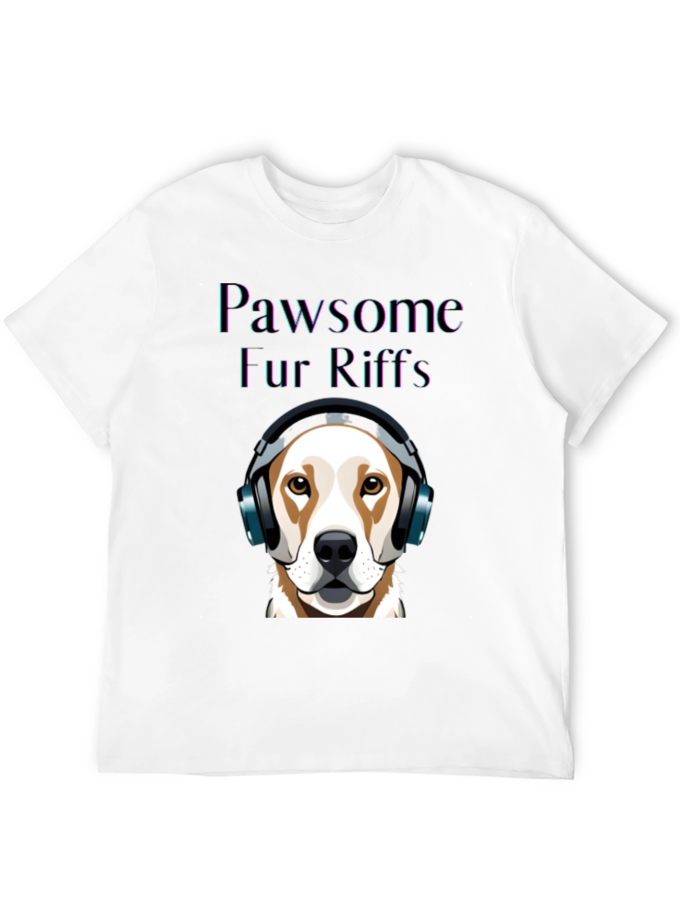 Pawsome Fur Riffs T-Shirt: Dog Lovers Music Tee