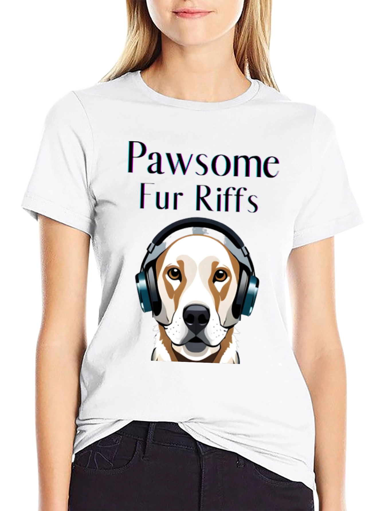 Pawsome Fur Riffs T-Shirt: Dog Lovers Music Tee