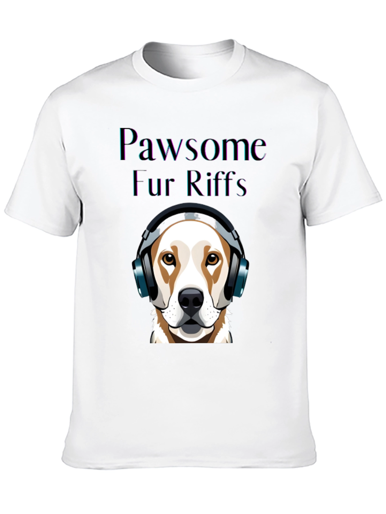Pawsome Fur Riffs T-Shirt: Dog Lovers Music Tee