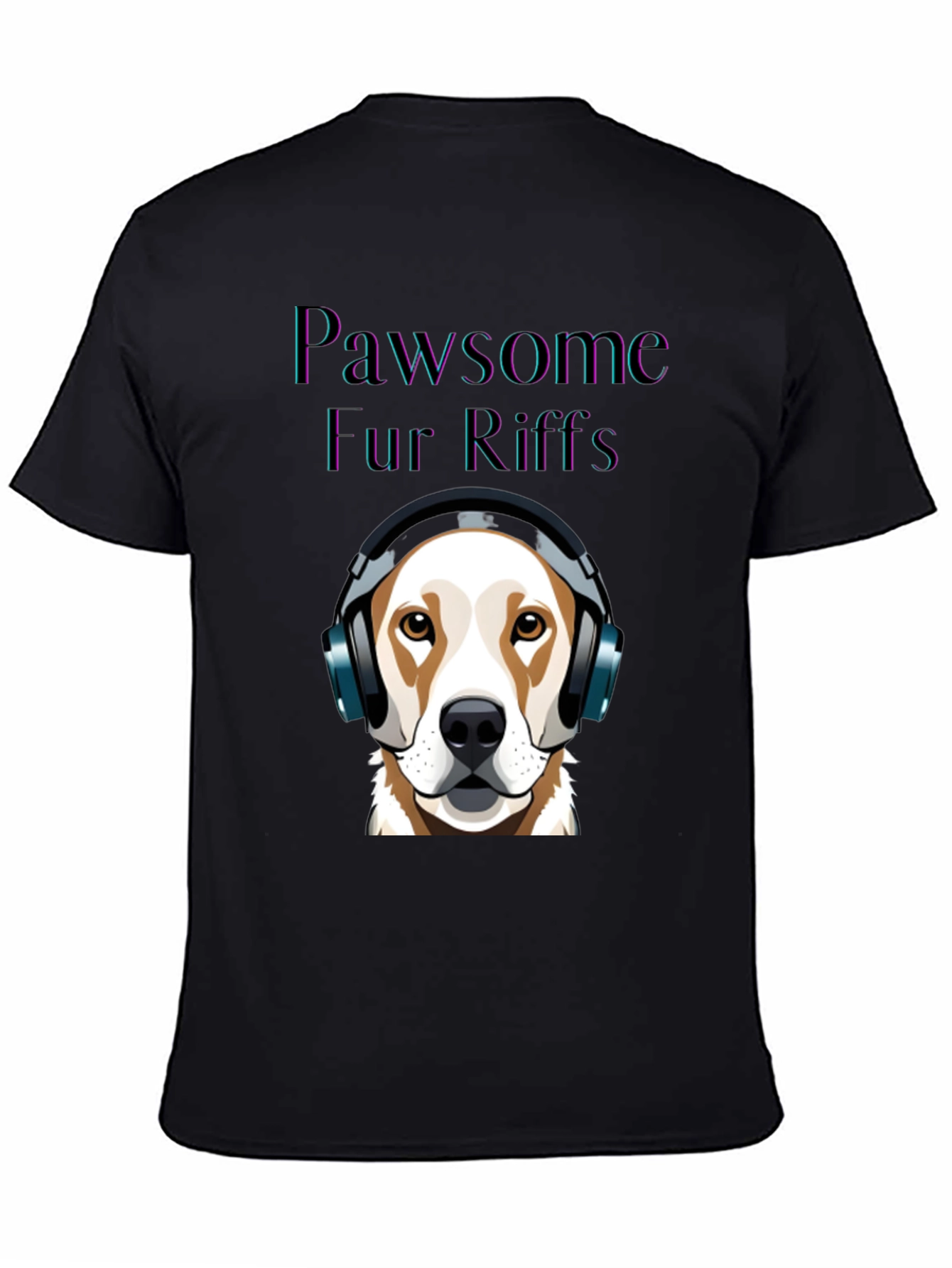 Pawsome Fur Riffs T-Shirt: Dog Lovers Music Tee