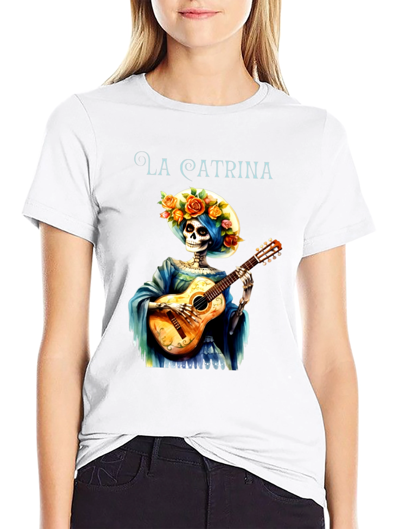 La Catrina Guitarist Graphic T-Shirt