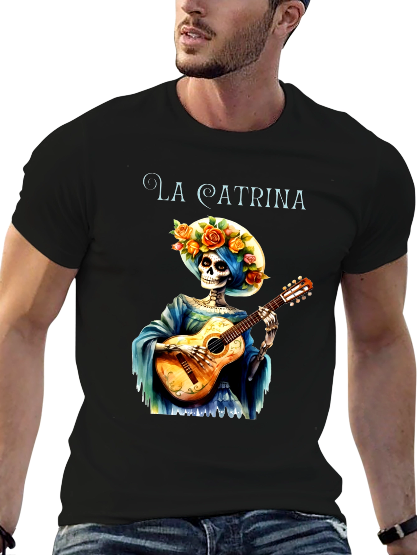 La Catrina Guitarist Graphic T-Shirt