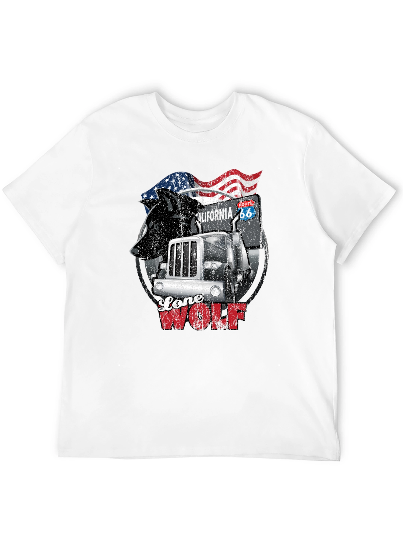 Lone Wolf Trucker T-Shirt - Route 66