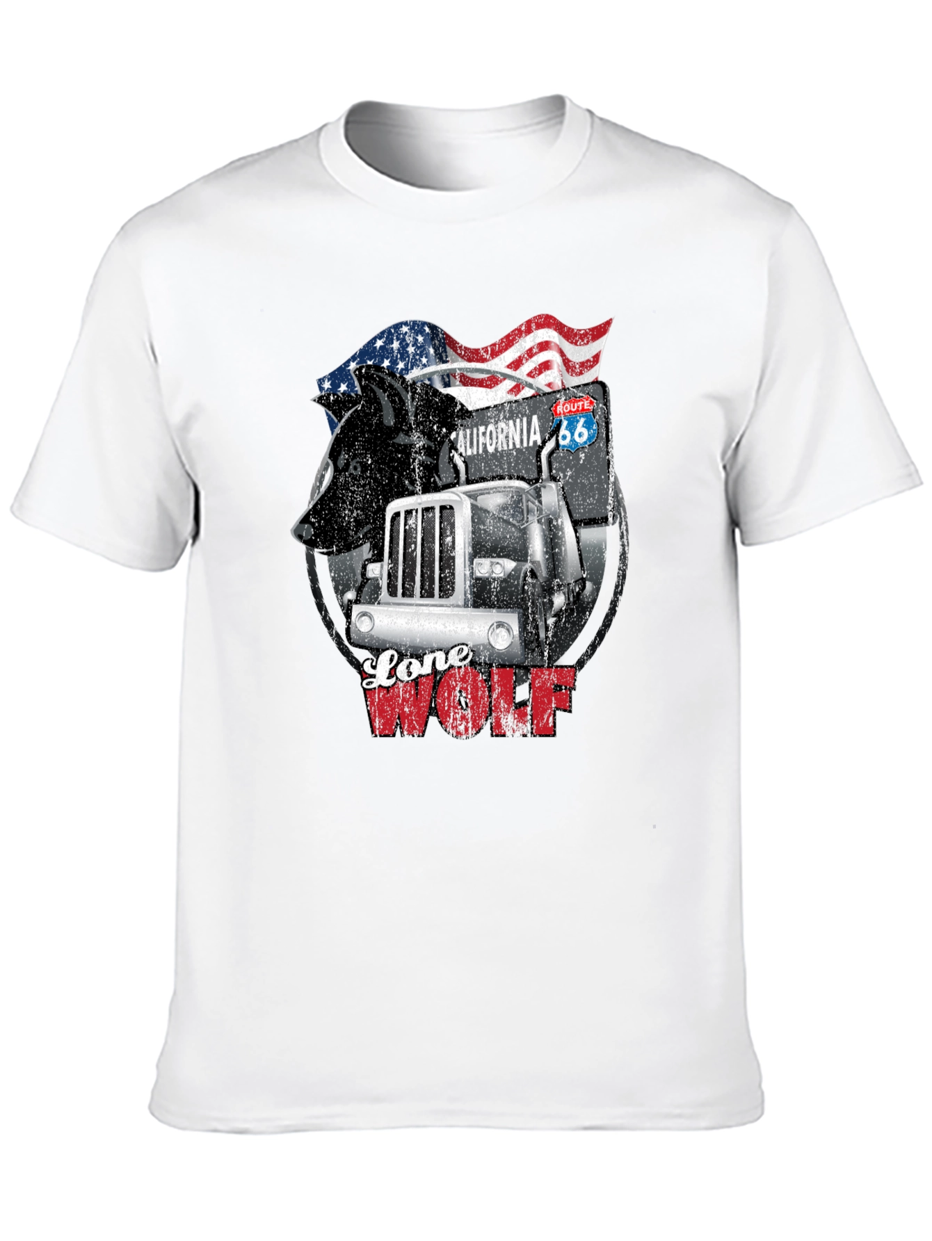 Lone Wolf Trucker T-Shirt - Route 66