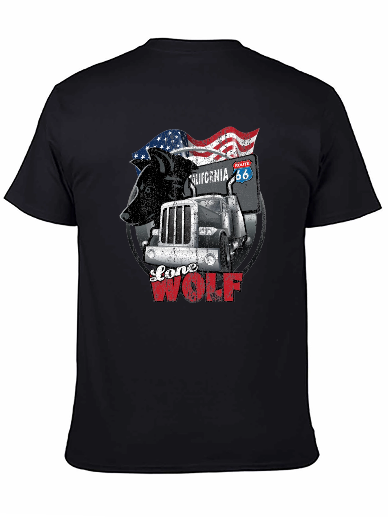 Lone Wolf Trucker T-Shirt - Route 66