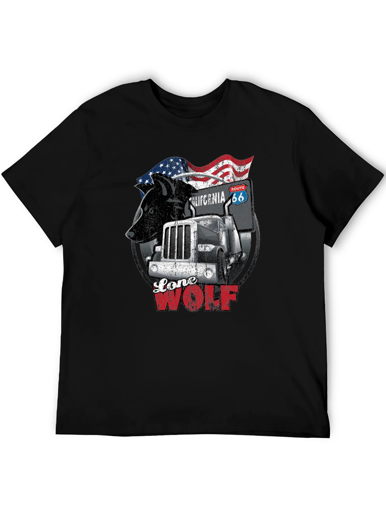 Lone Wolf Trucker T-Shirt - Route 66