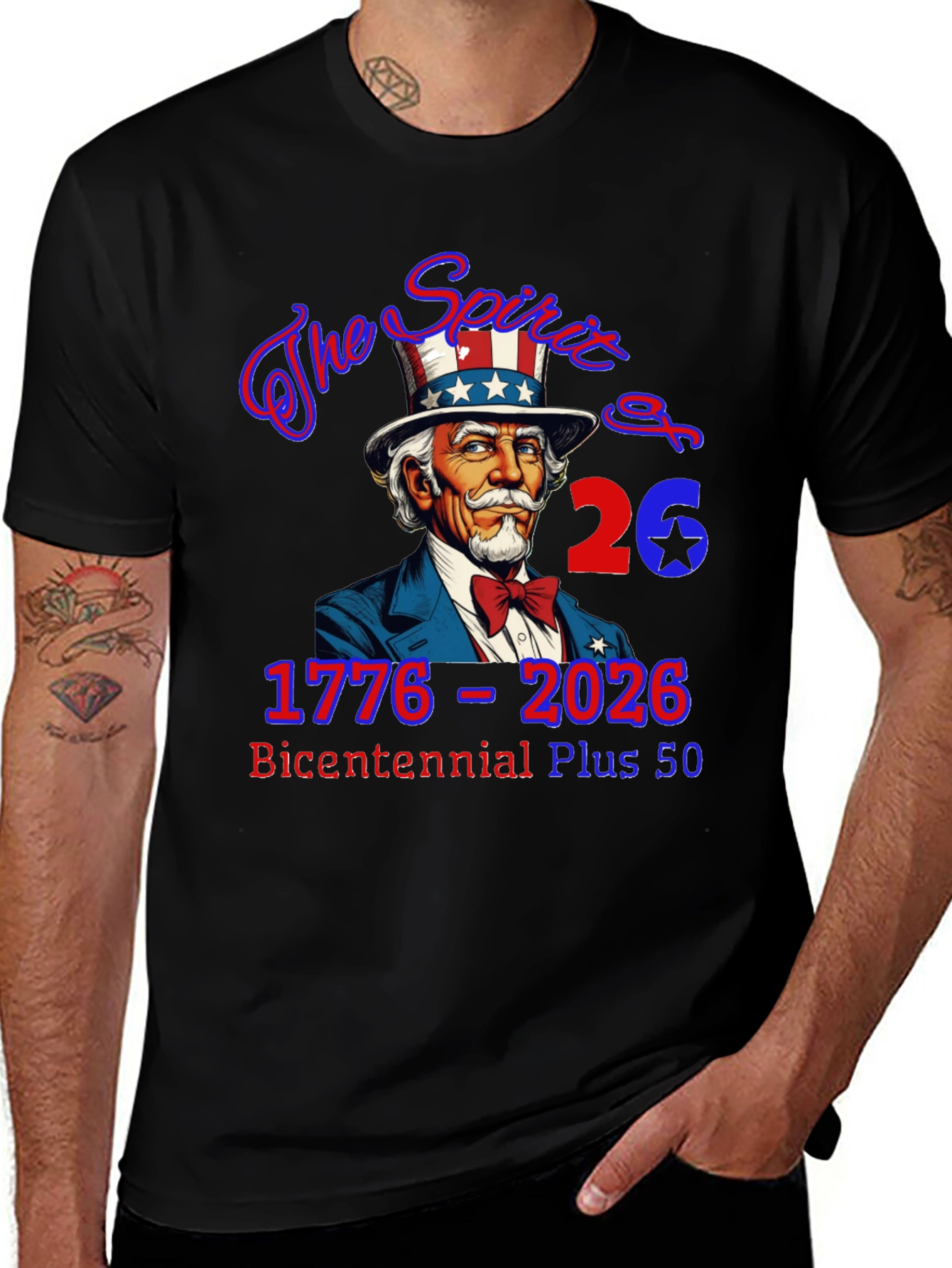 Patriotic 1776-2026 Bicentennial Plus 50 T-Shirt