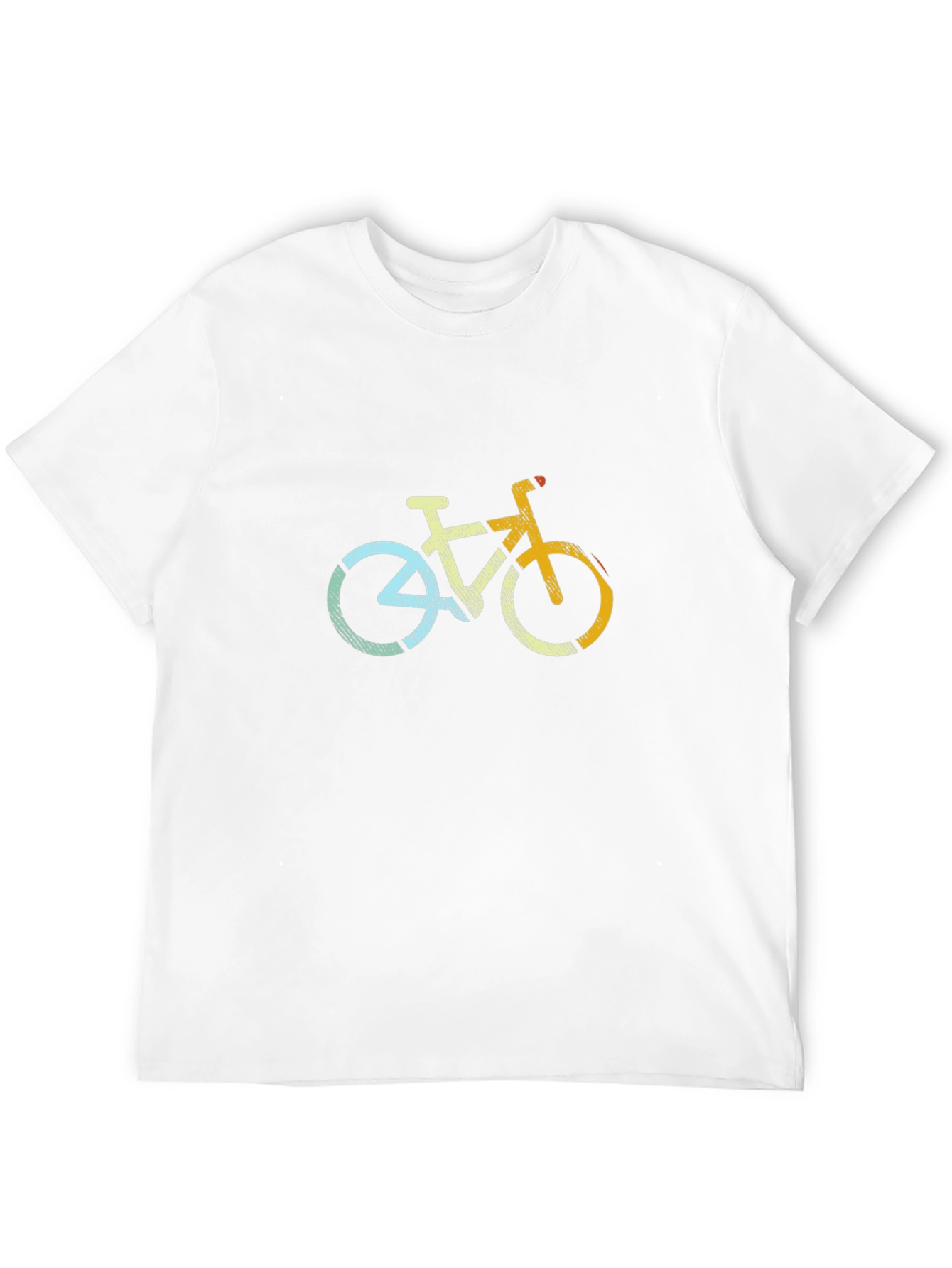 Retro Bicycle Graphic Tee - Casual Cotton T-Shirt