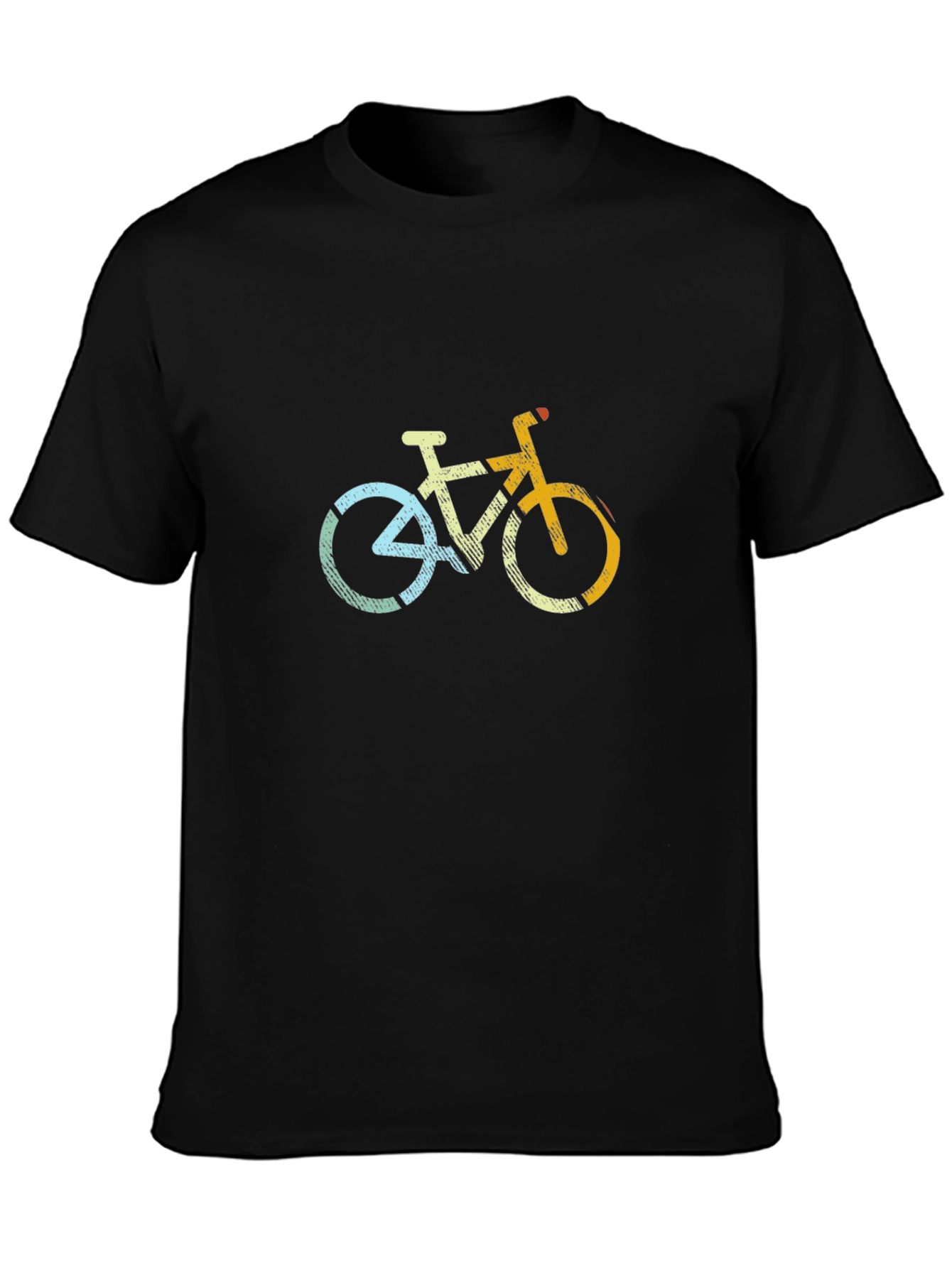Retro Bicycle Graphic Tee - Casual Cotton T-Shirt