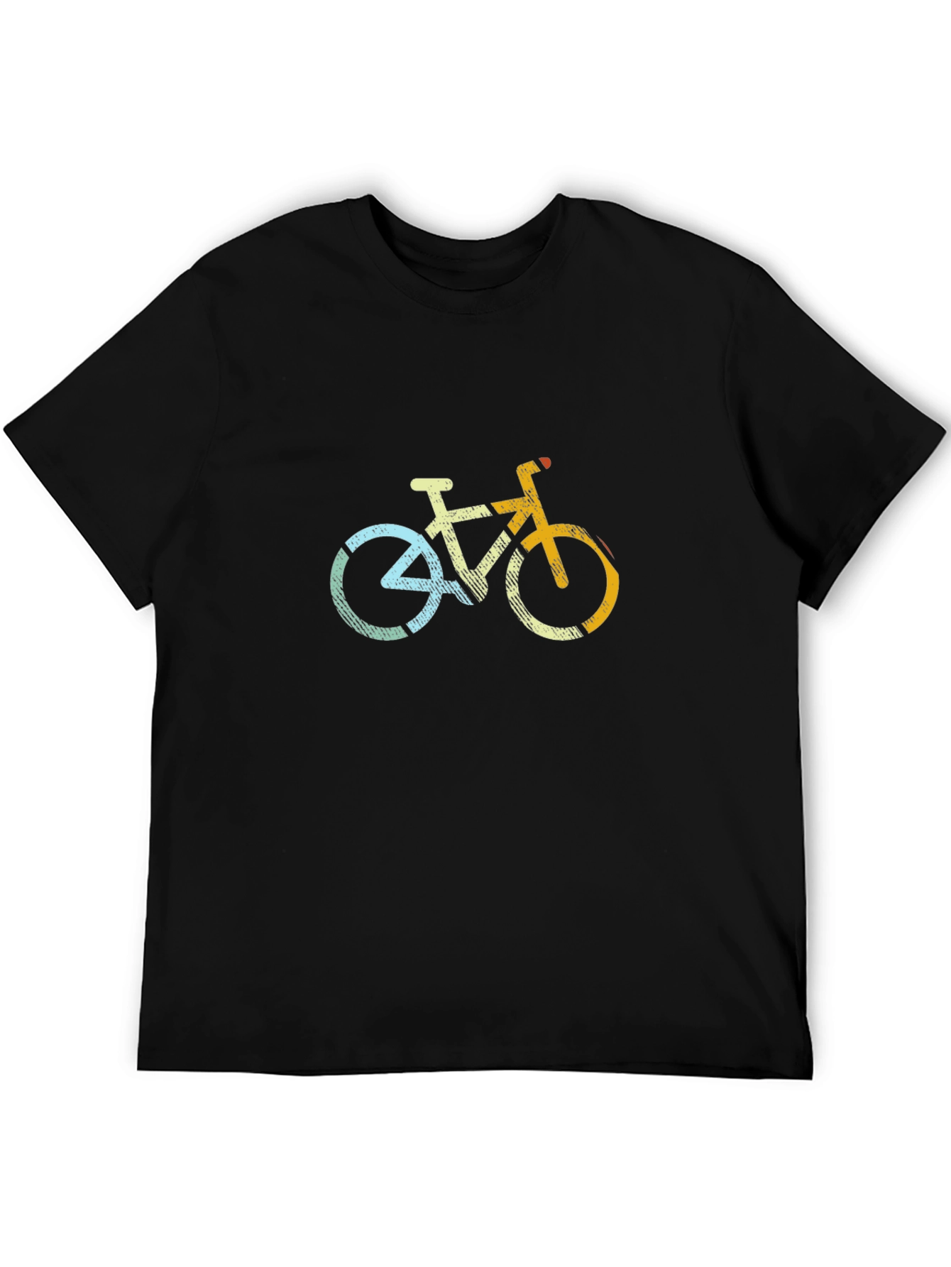 Retro Bicycle Graphic Tee - Casual Cotton T-Shirt