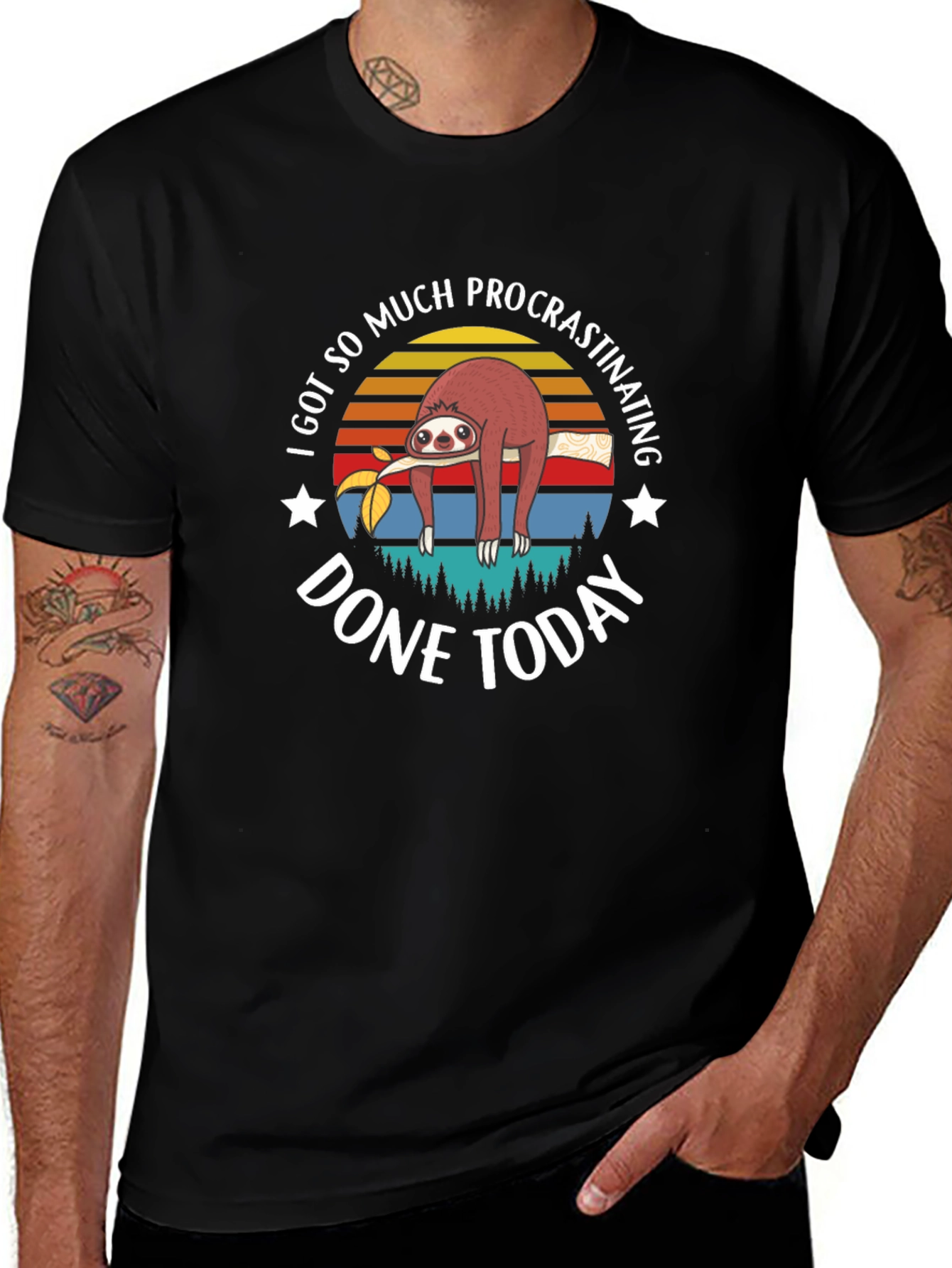 Funny Sloth Procrastination T-Shirt