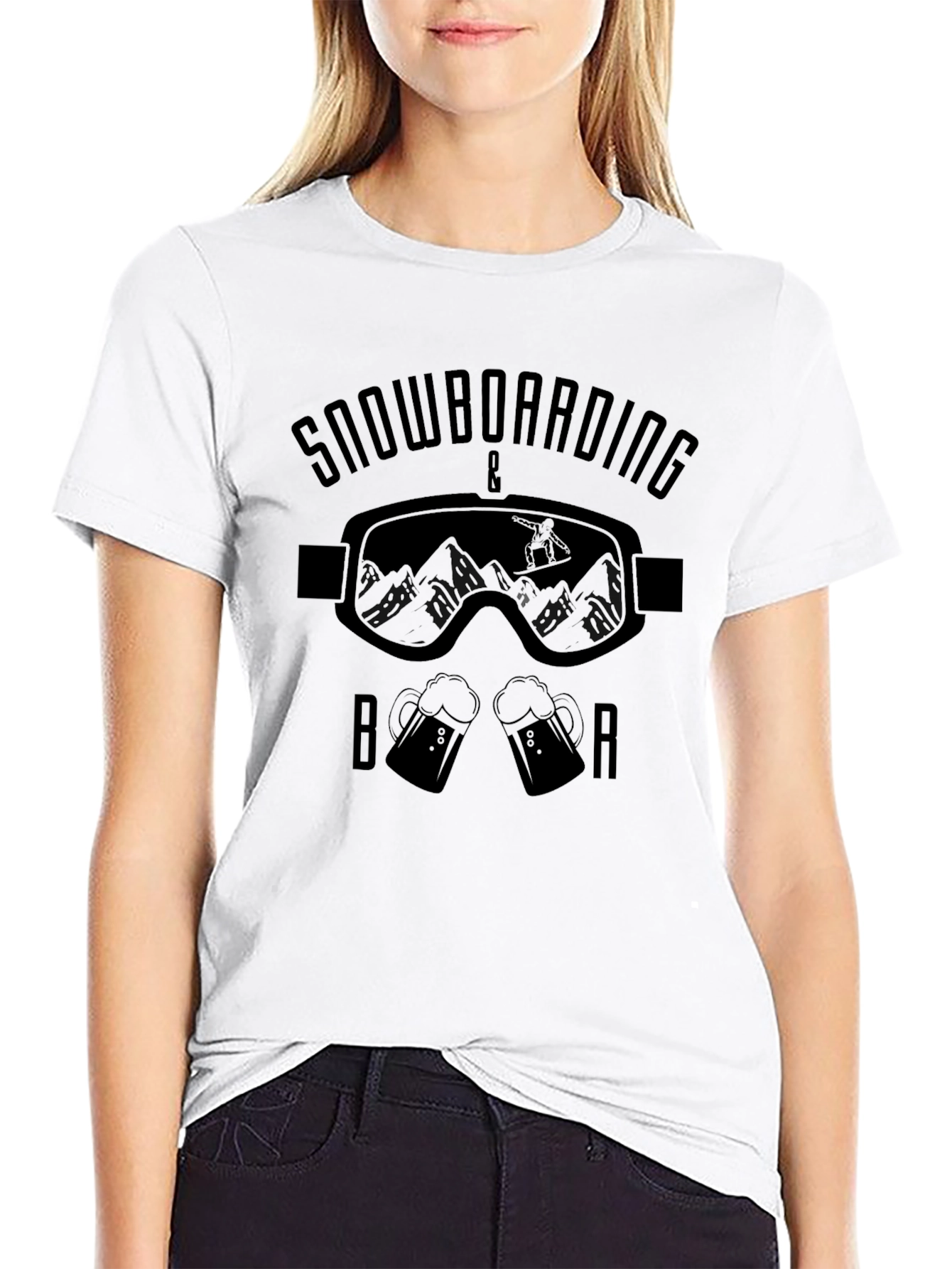 Snowboarding & Beer Graphic T-Shirt