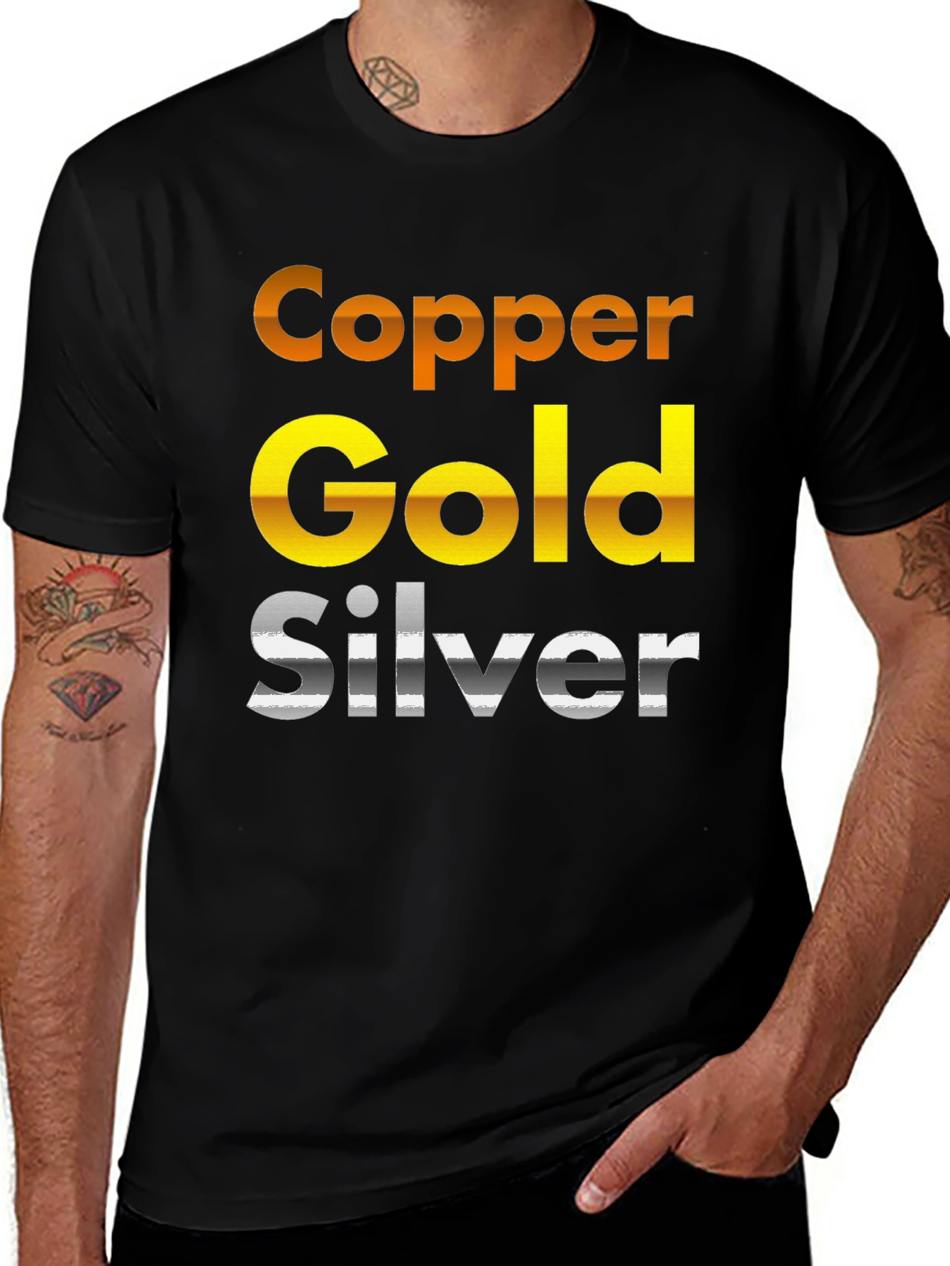 Copper Gold Silver T-Shirt