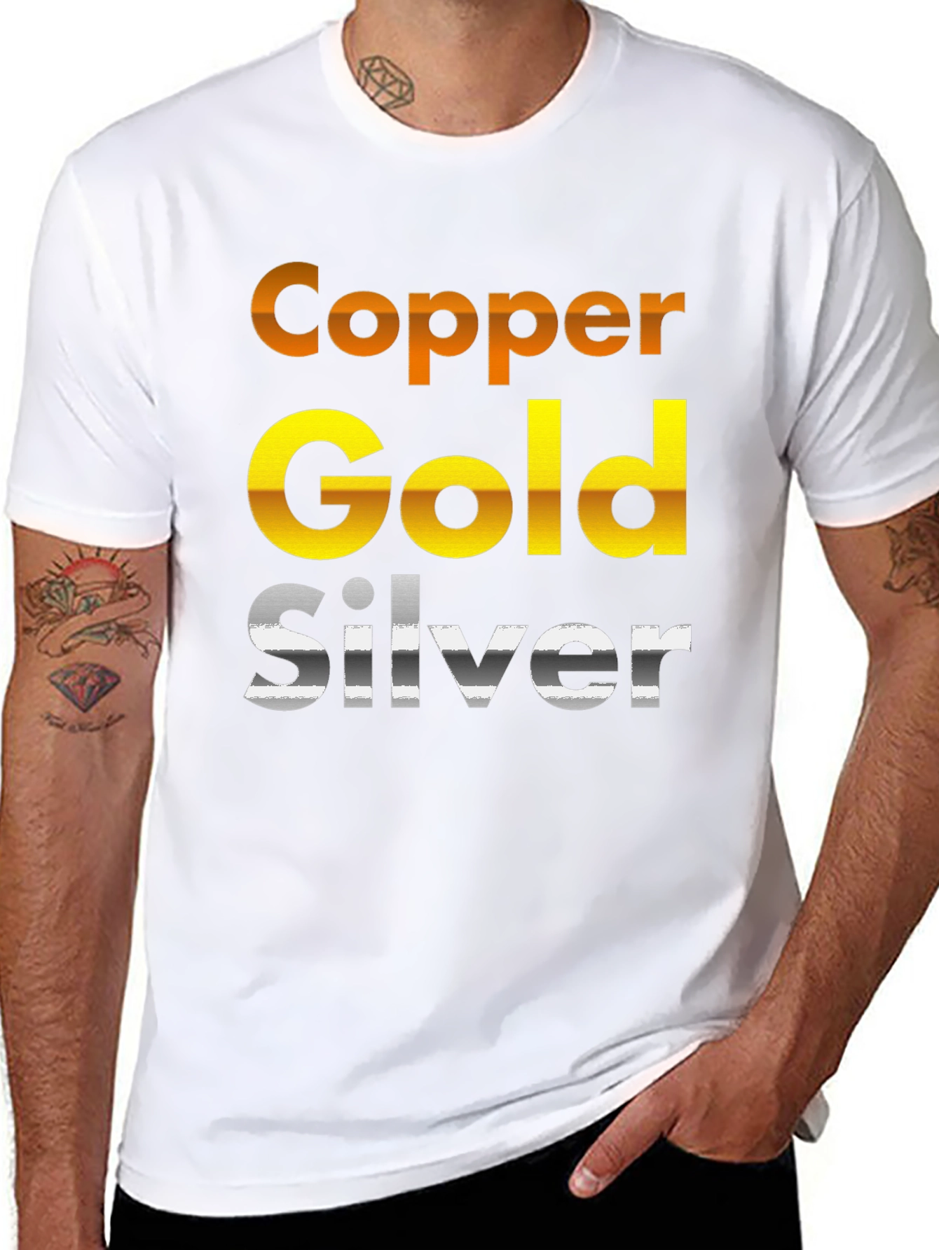 Copper Gold Silver T-Shirt