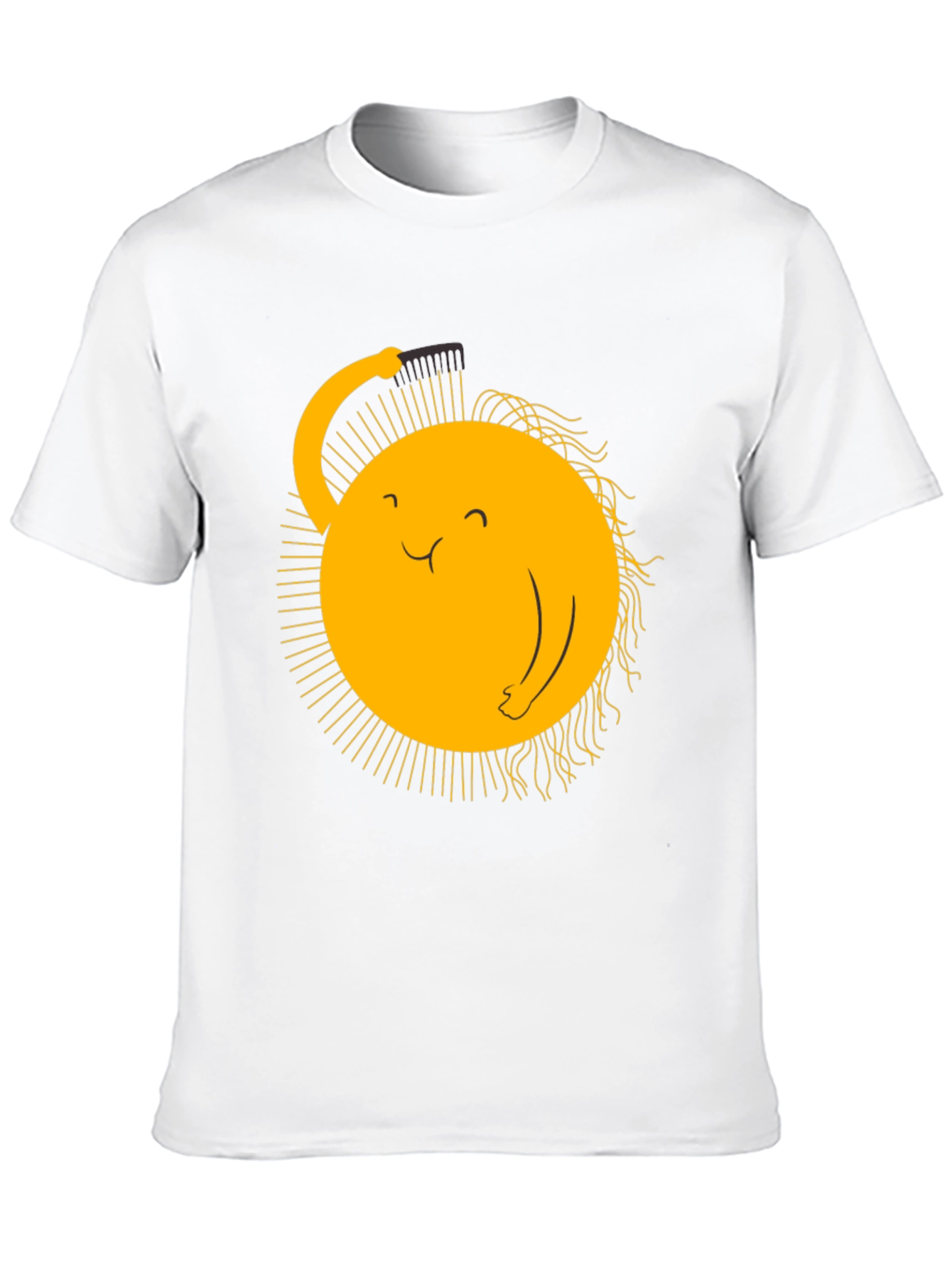 Funny Sun Combing Hair Graphic Tee