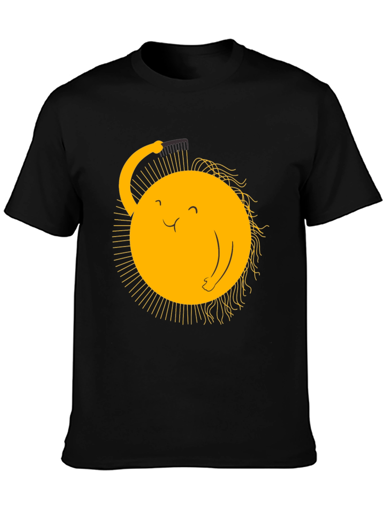 Funny Sun Combing Hair Graphic Tee