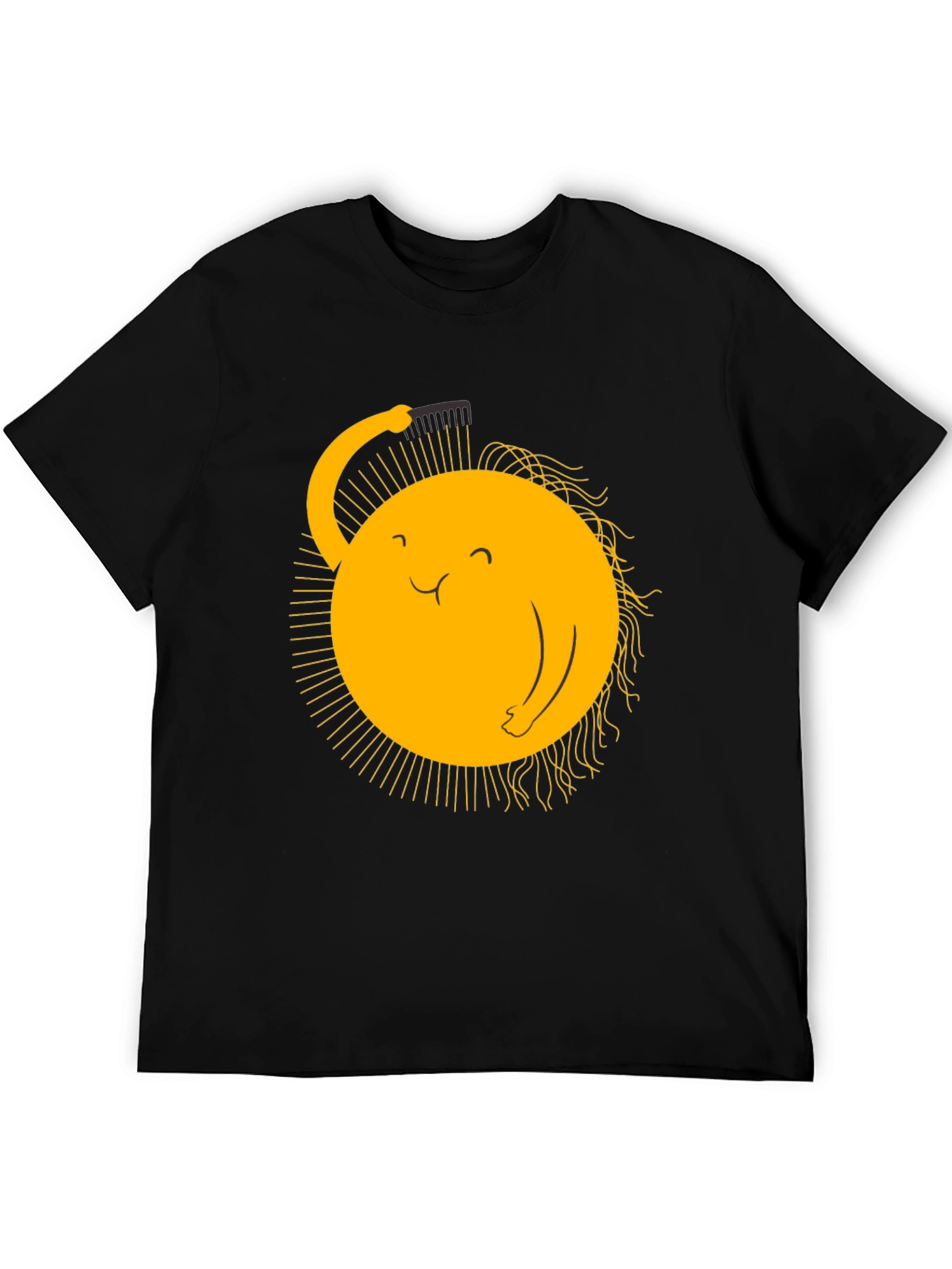 Funny Sun Combing Hair Graphic Tee