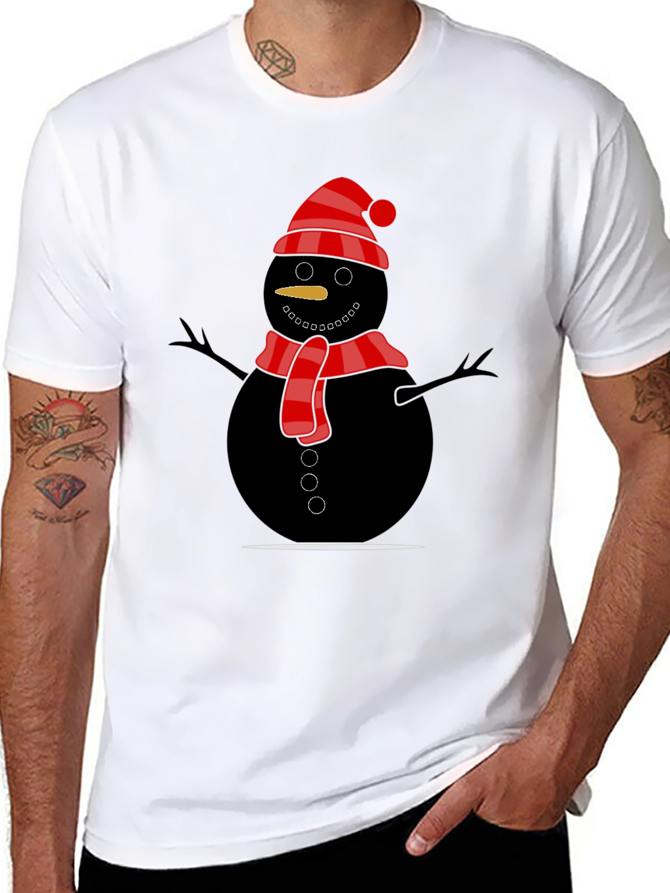 Snowman Graphic Tee - Holiday Fun