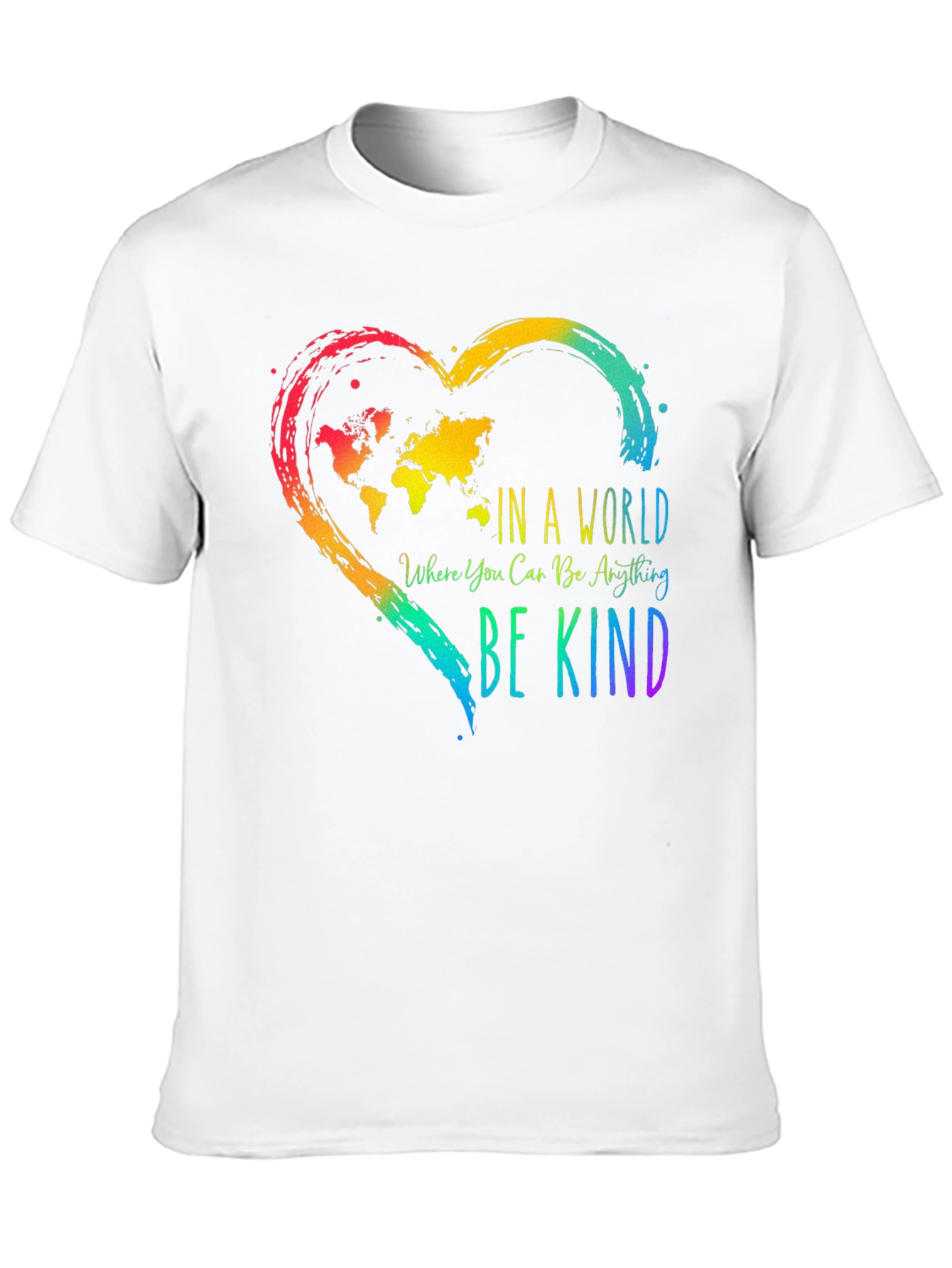 Be Kind World Heart Graphic T-Shirt