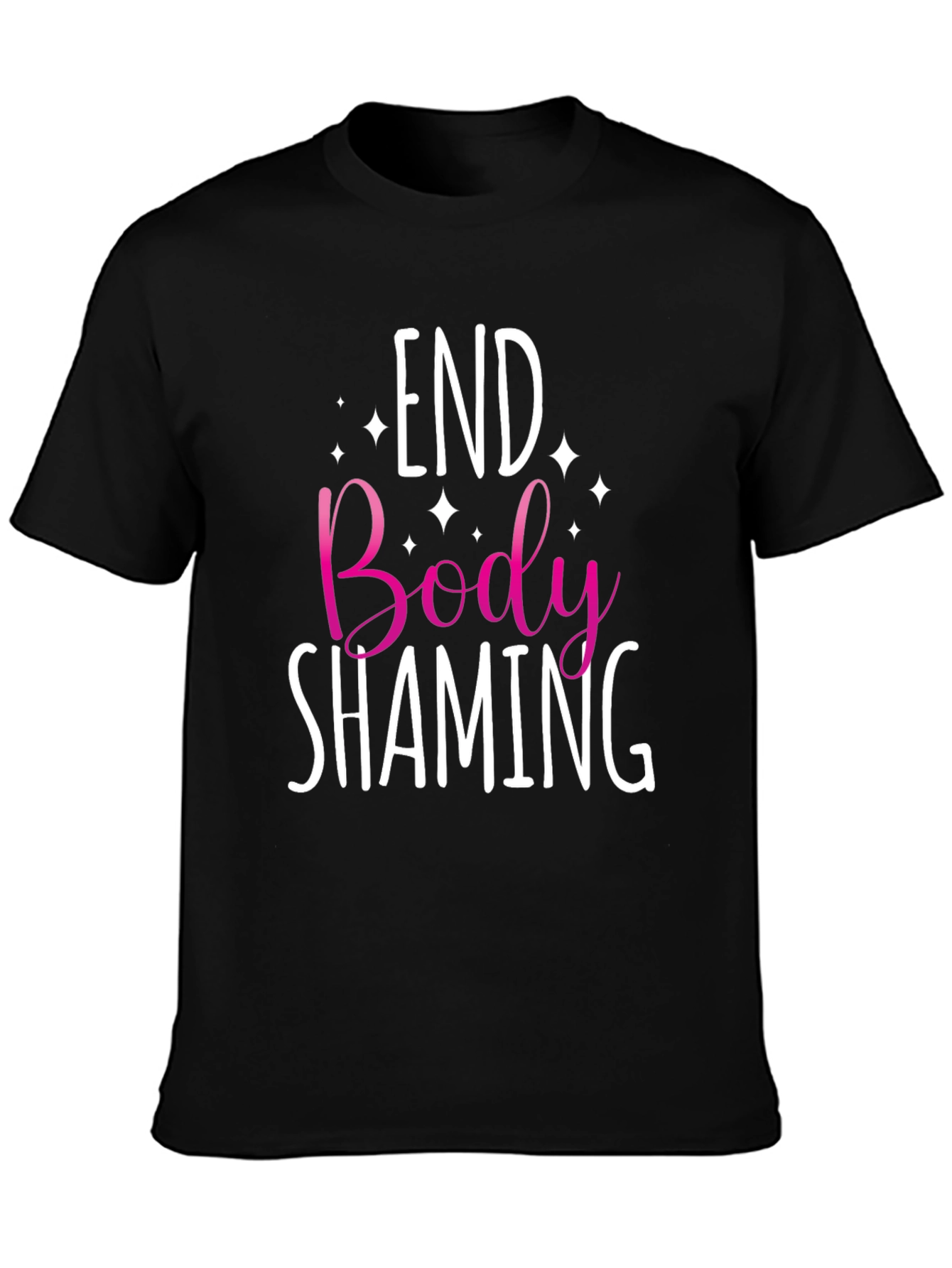 End Body Shaming Graphic Tee - Black