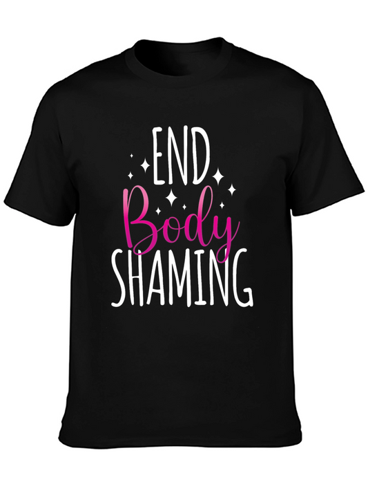End Body Shaming Graphic Tee - Black