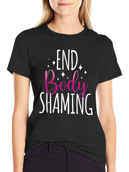 End Body Shaming Graphic Tee - Black