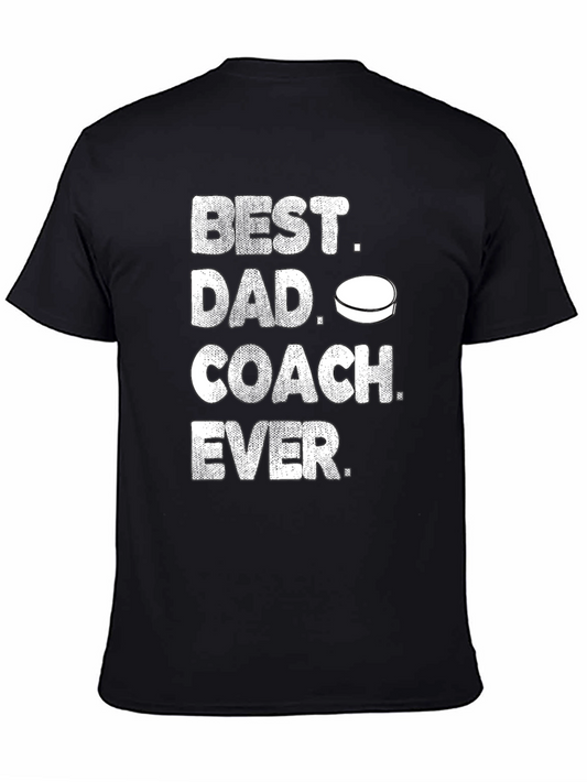 Best Dad Coach Ever Hockey T-Shirt
