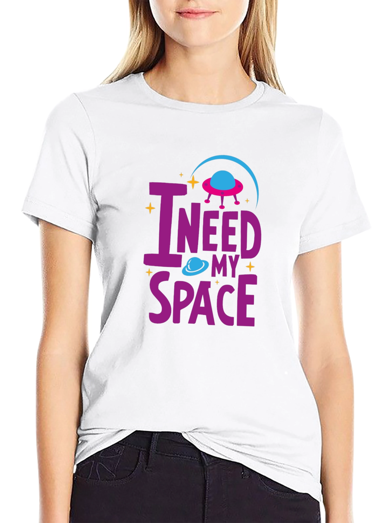 I Need My Space T-Shirt Alien UFO Design