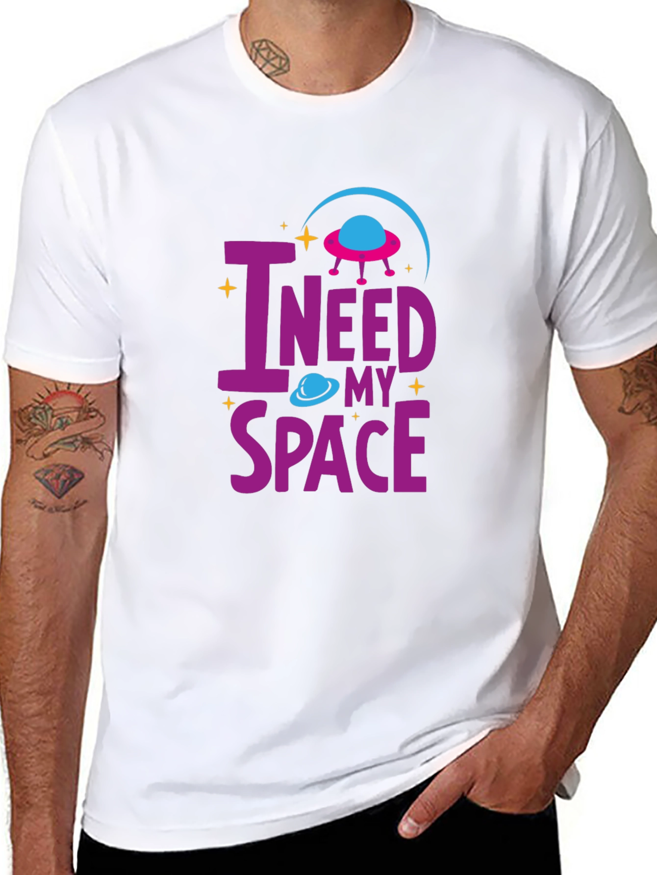 I Need My Space T-Shirt Alien UFO Design