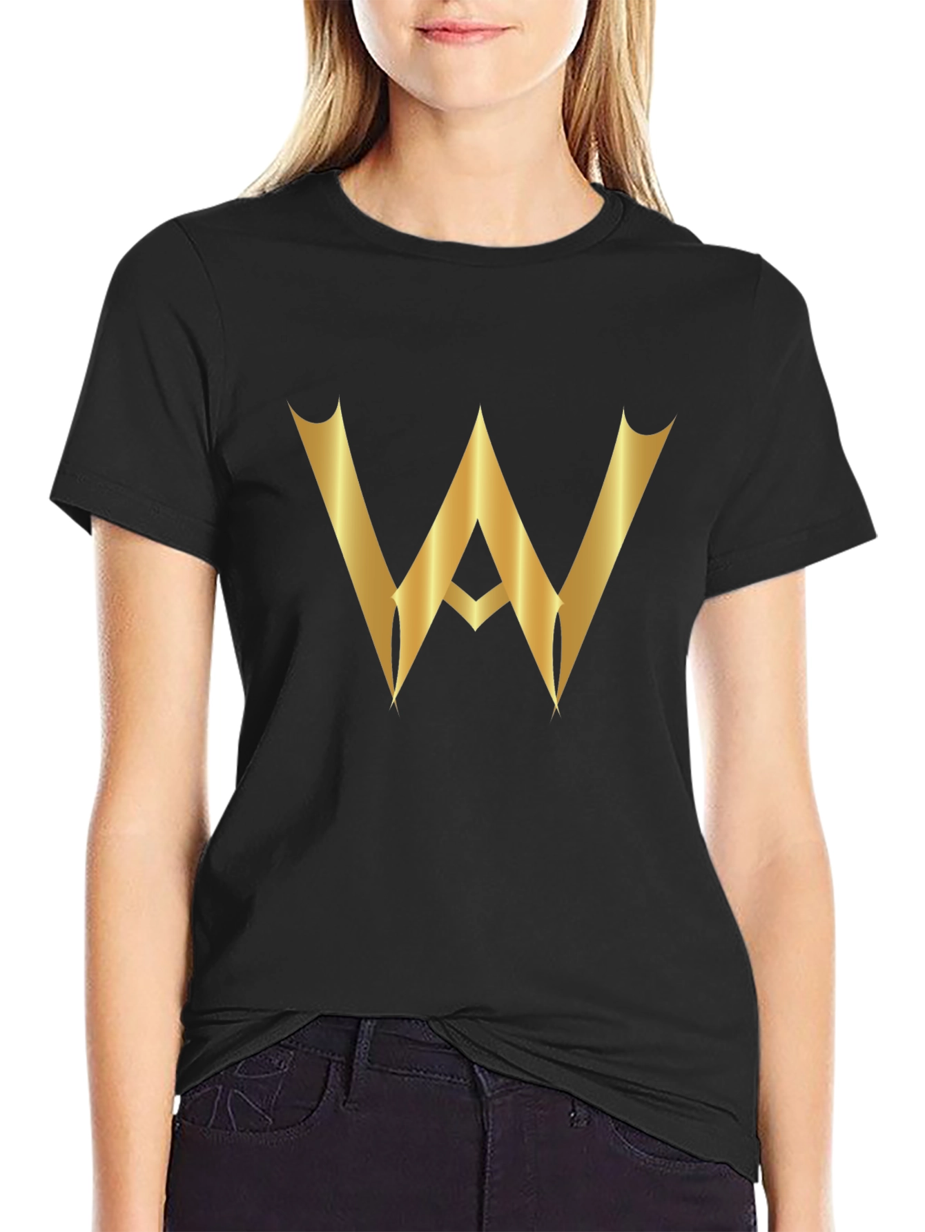 Gold Emblem Black T-Shirt