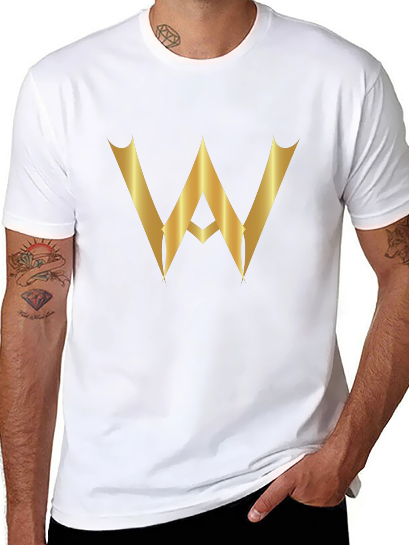 Gold Emblem Black T-Shirt