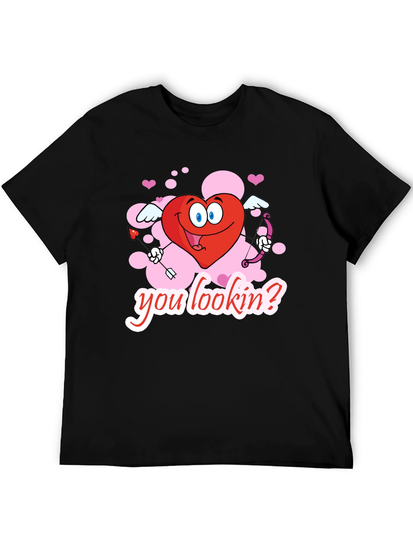 Valentines Cupid Heart Graphic T-Shirt