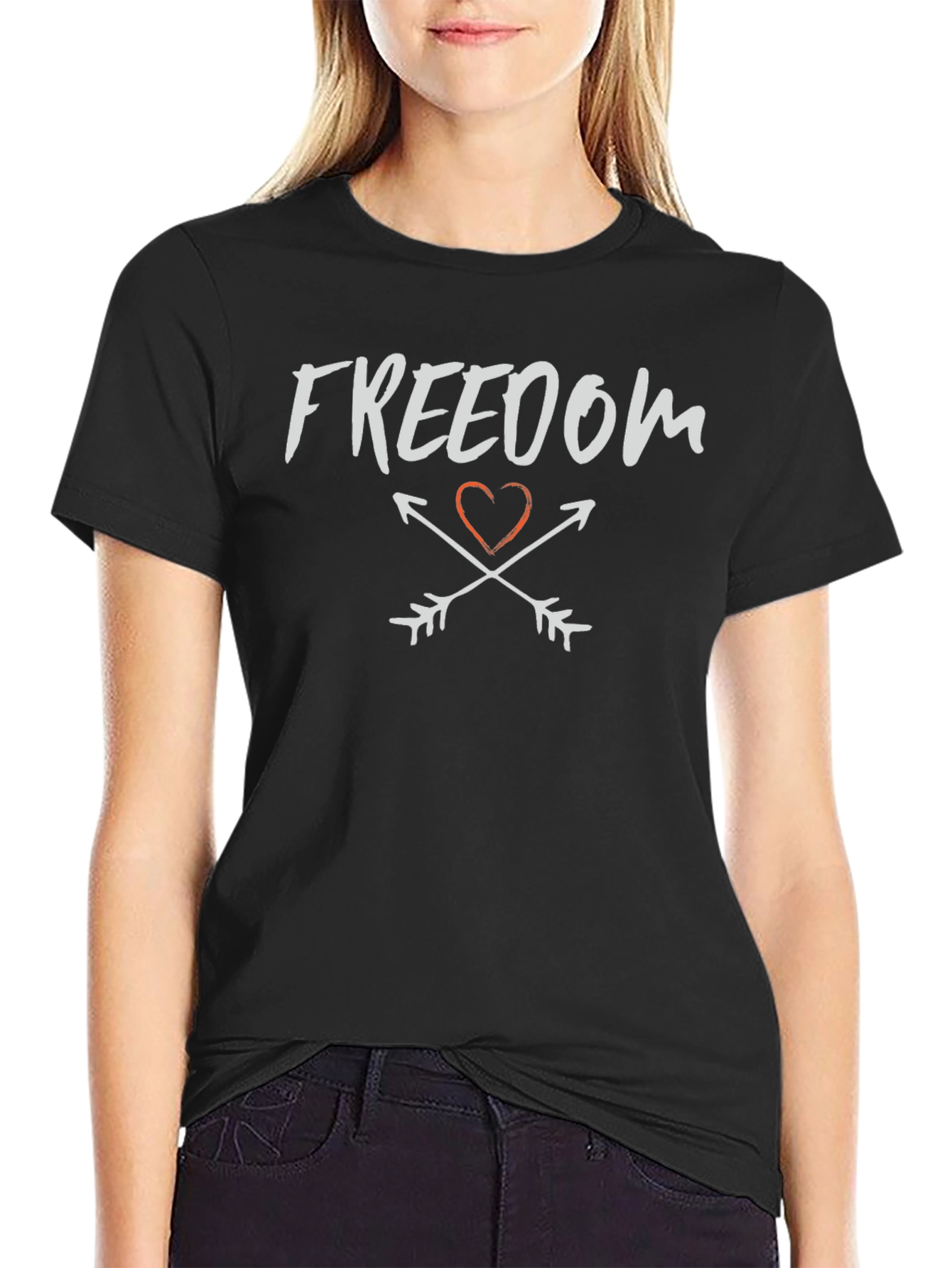 Freedom Heart Arrows Graphic T-Shirt