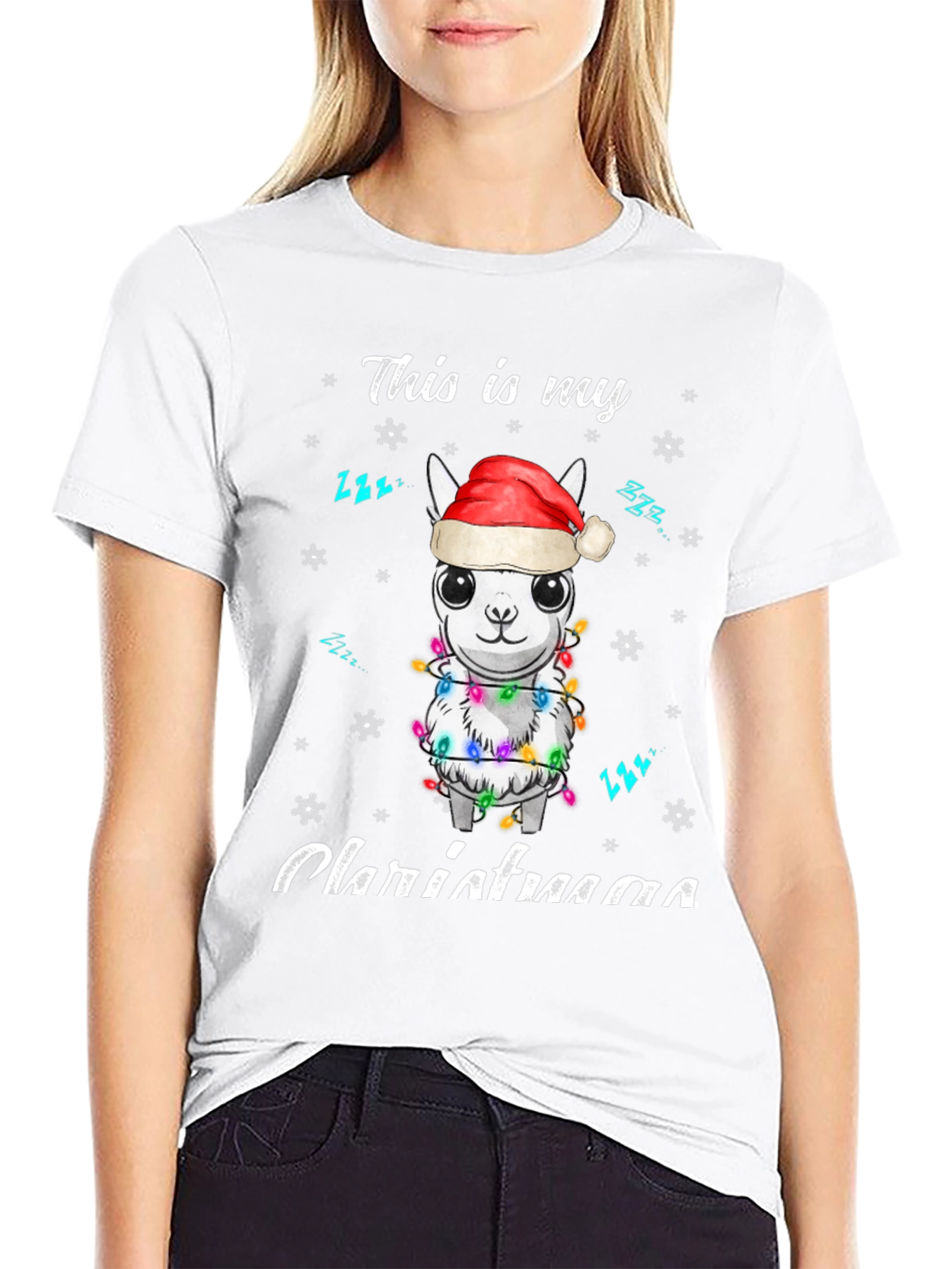 Christmas Llama T-Shirt - This is my Christmaaa