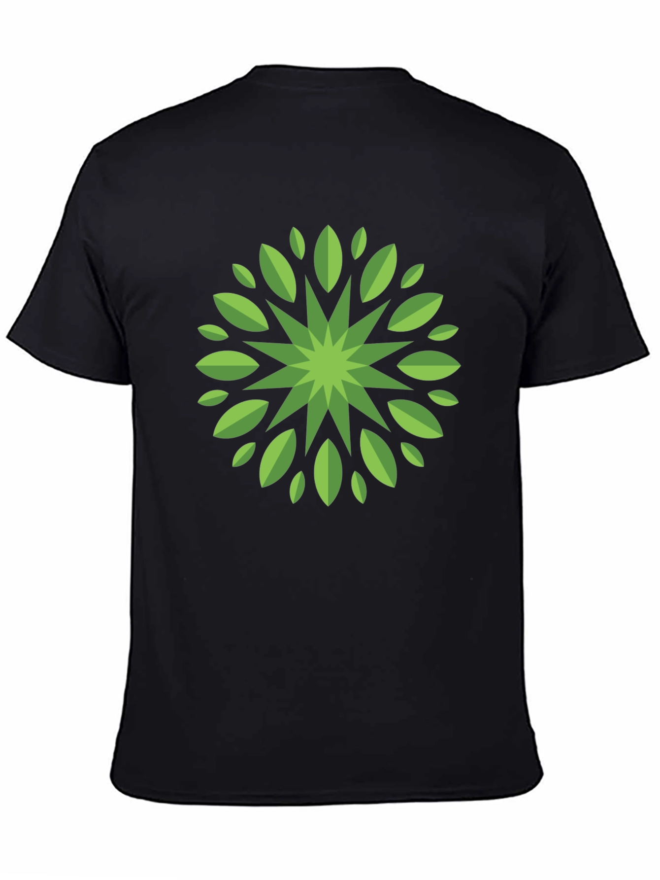 Leaf Mandala Graphic Tee - Stylish Black T-Shirt