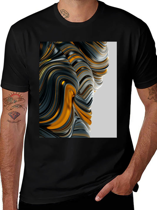 Abstract Swirl Graphic Tee - Modern Art Shirt